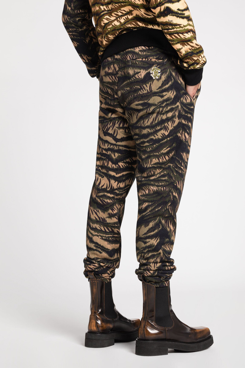 Roberto Cavalli Animal-Print Cotton Track Pants outlook