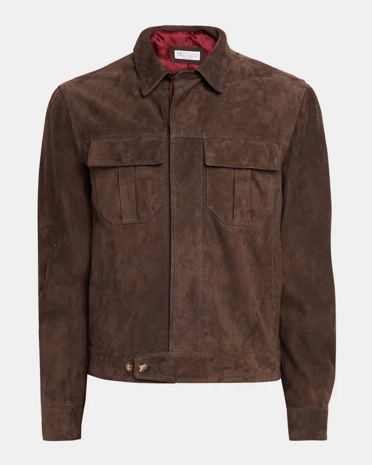 Men's Suede Modern-Fit Shirt Jacket - 1