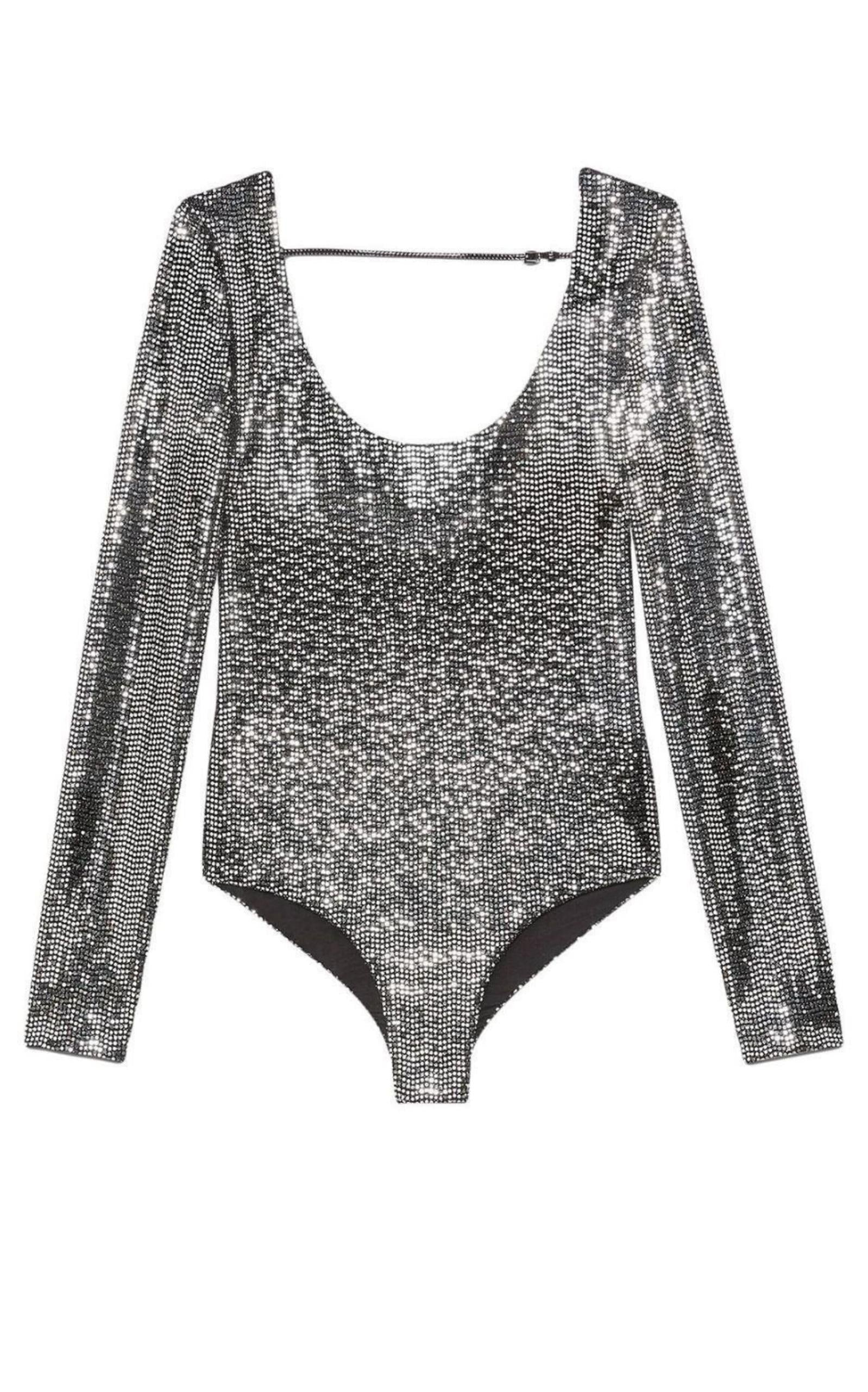 Metallic Effect Bodysuit - 6