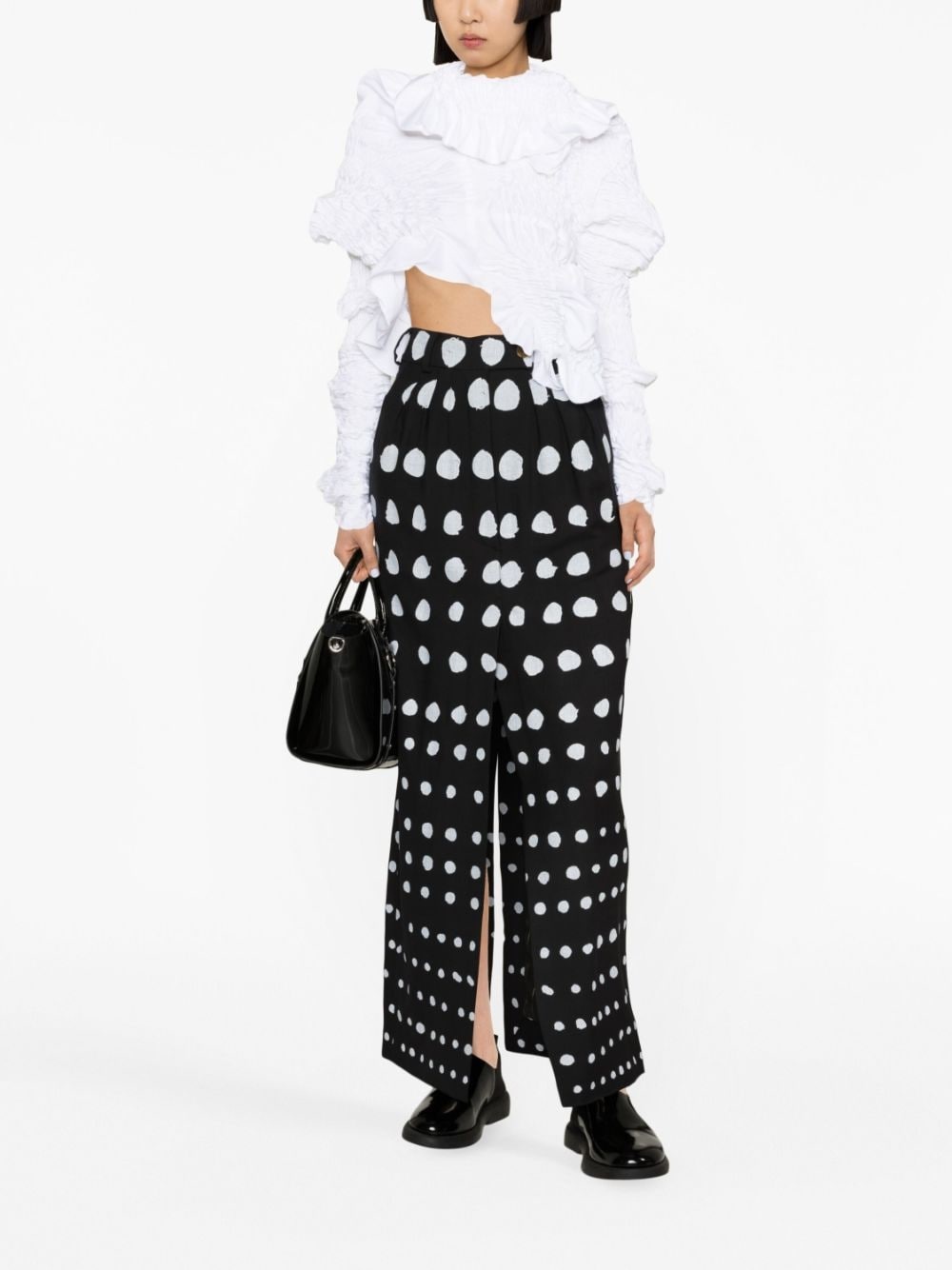Iman dot-print pencil skirt - 2