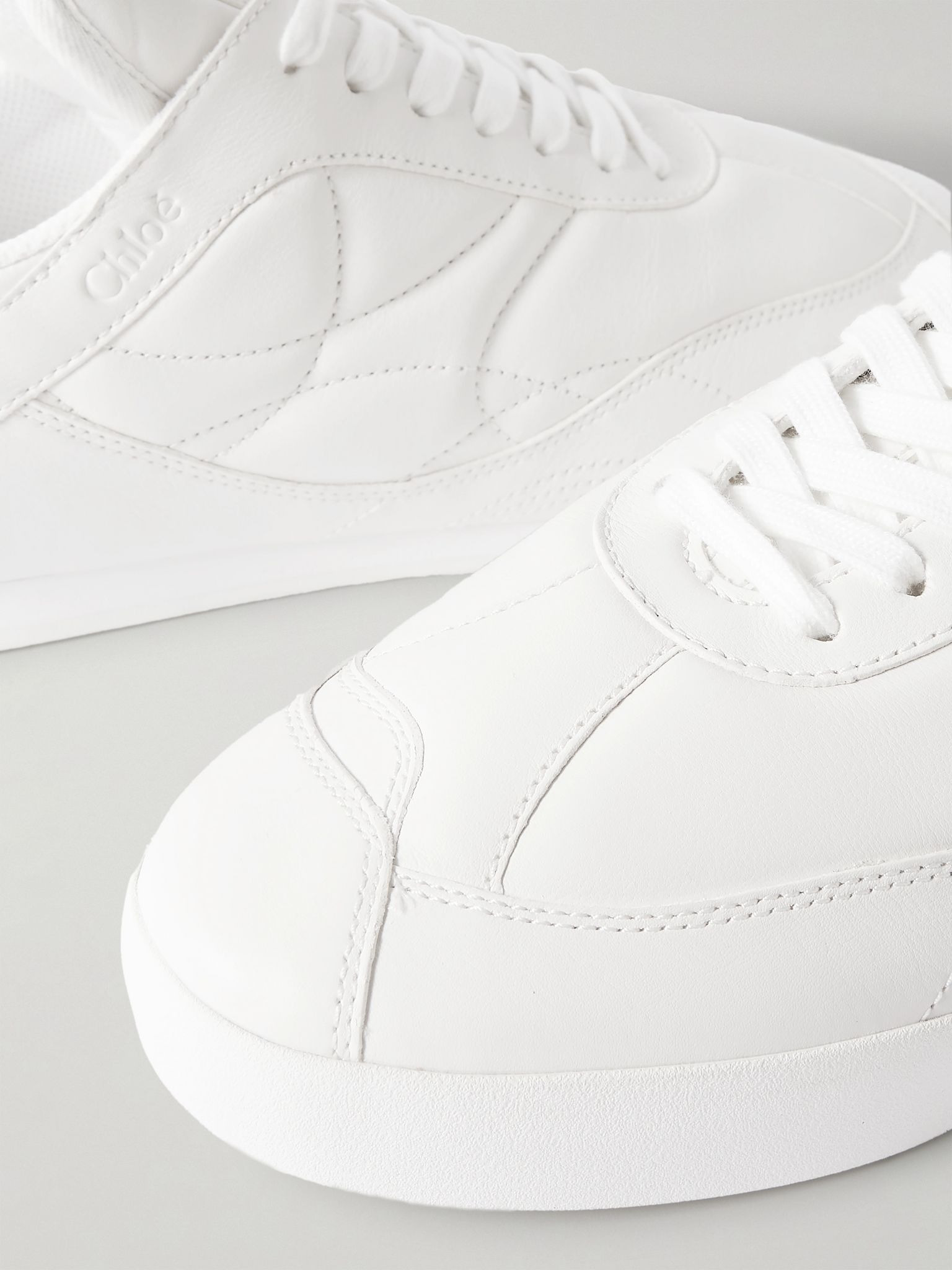 Kick quilted-leather sneakers White - 4