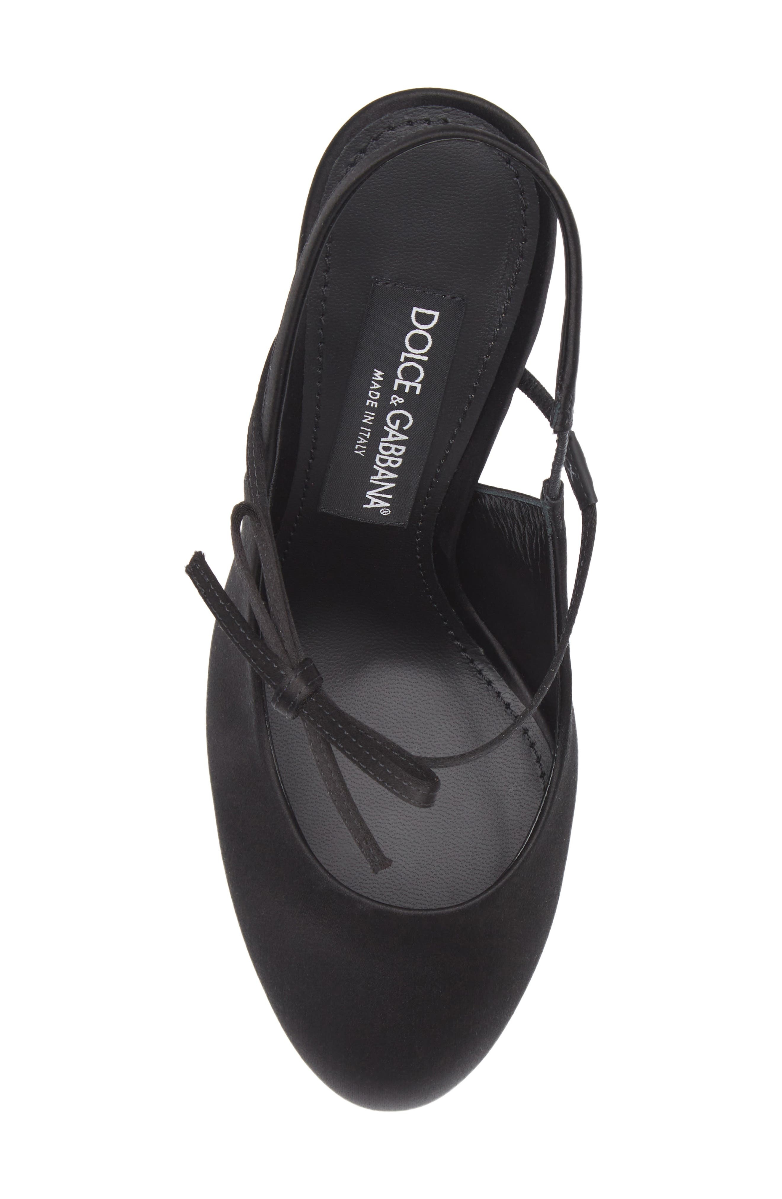 Dolce&Gabbana Vally Slingback Pump in 8B956 Nero/Nero at Nordstrom - 6