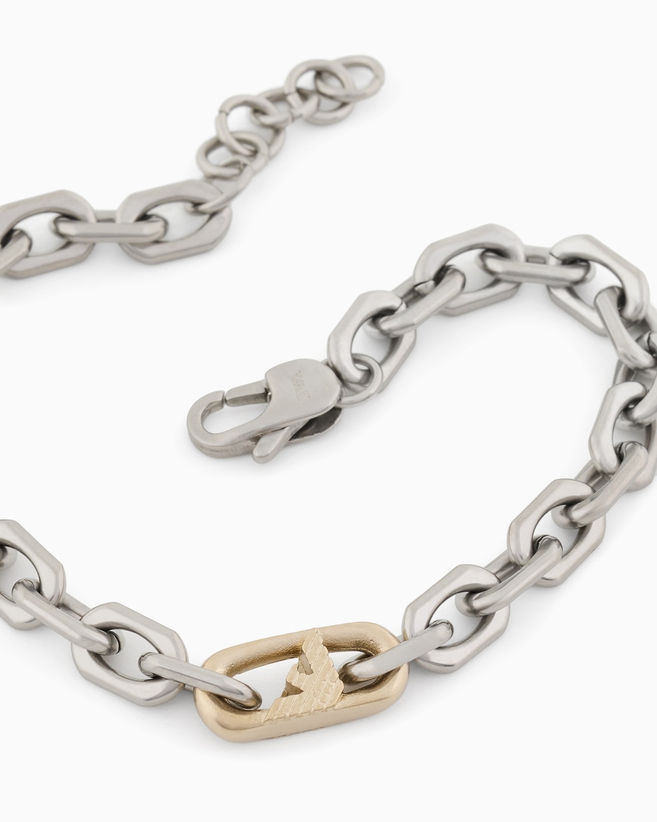 TWO-TONE STAINLESS STEEL CHAIN BRACELET - 3