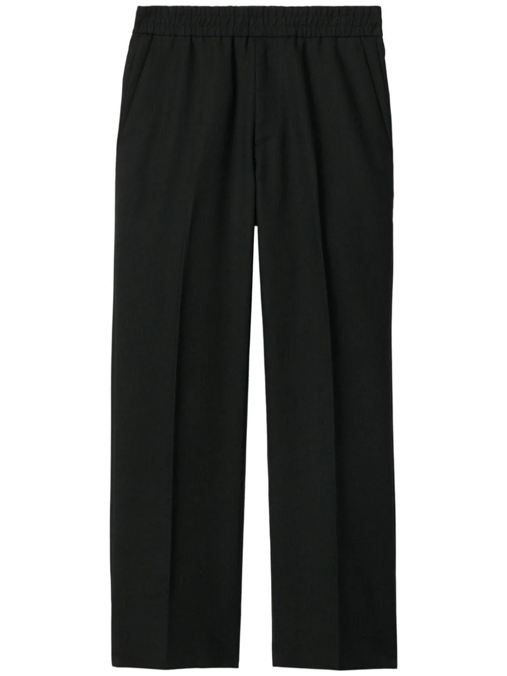 wool-blend straight-leg trousers - 1