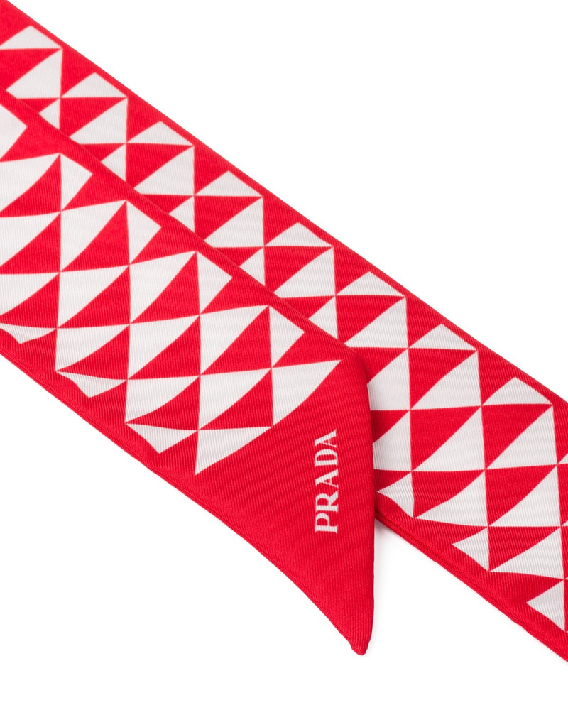 Prada Printed twill scarf outlook
