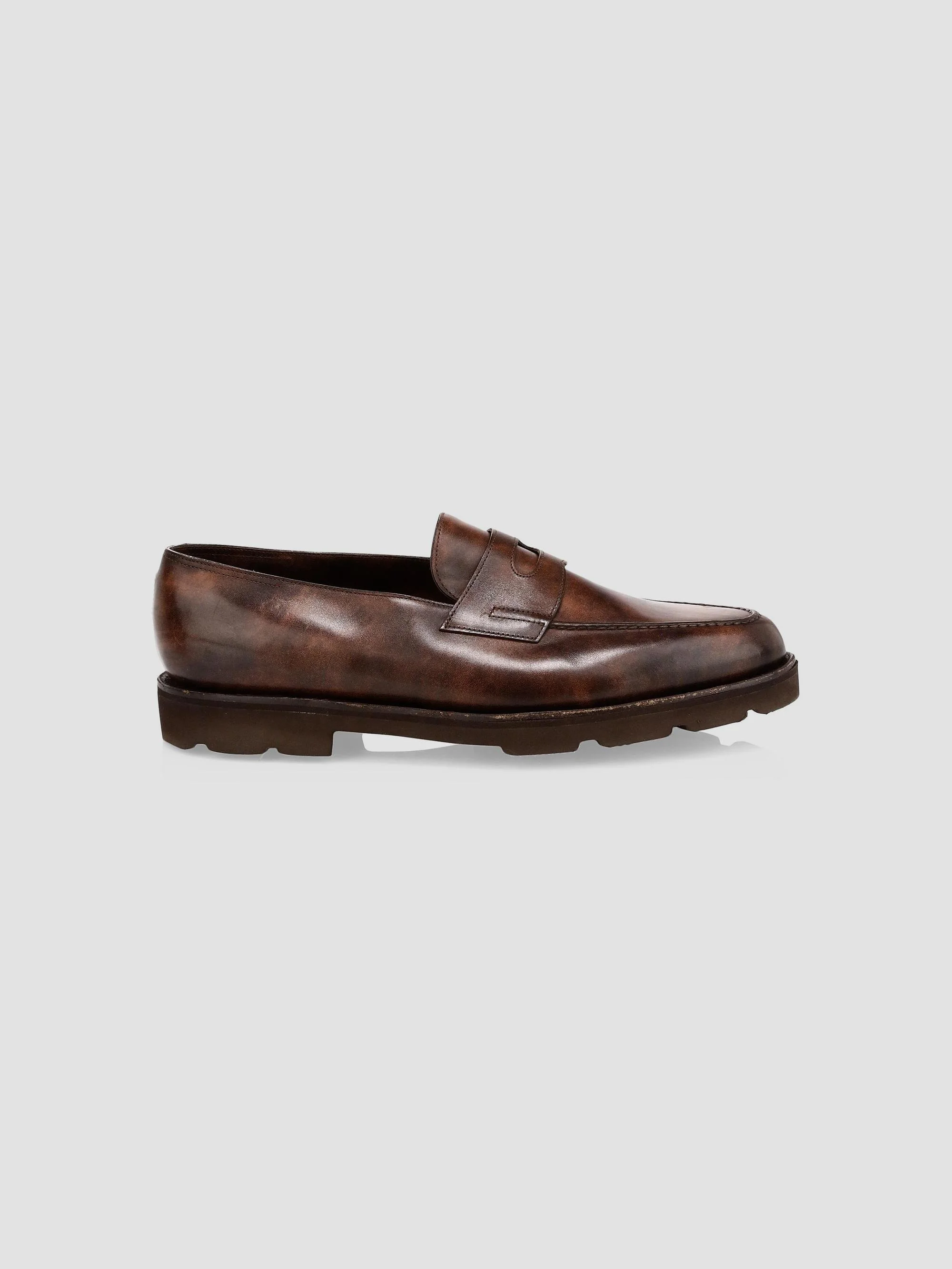 Men's Lopez Leather Loafers - Dark Brown - 1