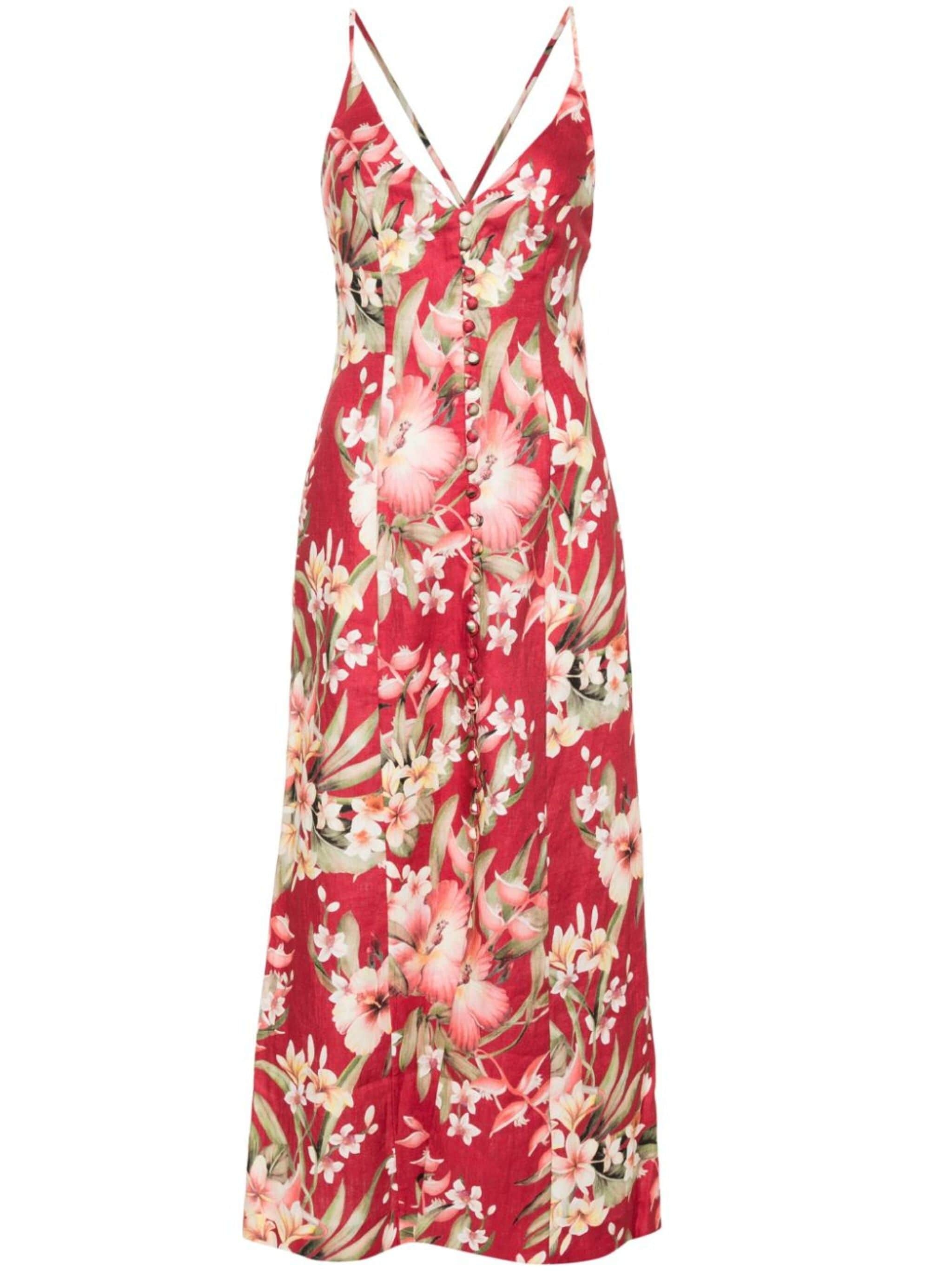 Lexi floral-print slip dress - 1