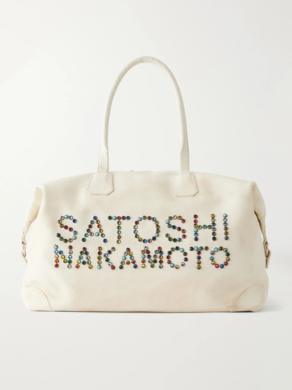 Studded Embellished Leather Weekend Bag - 1