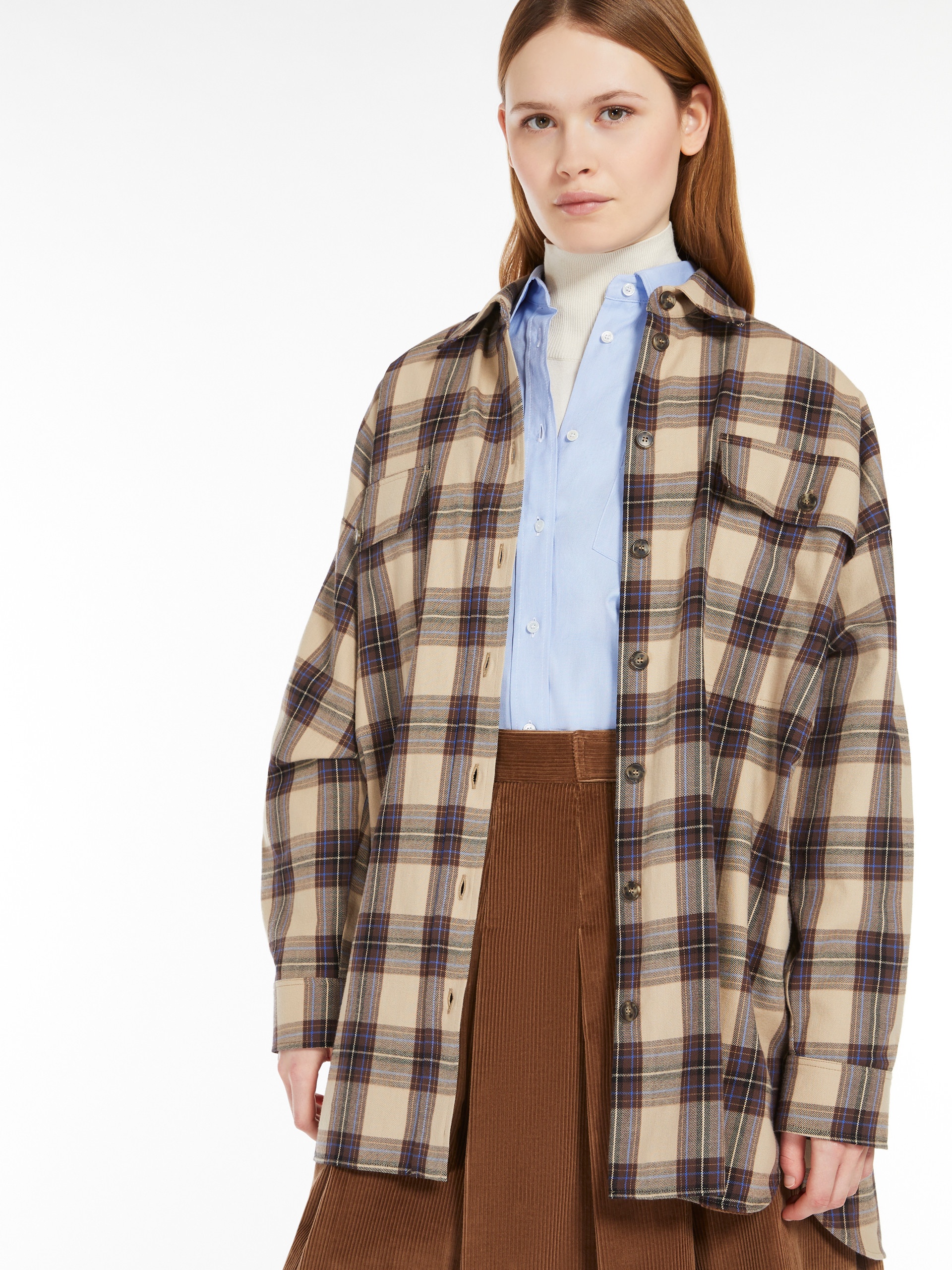 BOBBIO Chequered flannel shirt - 5