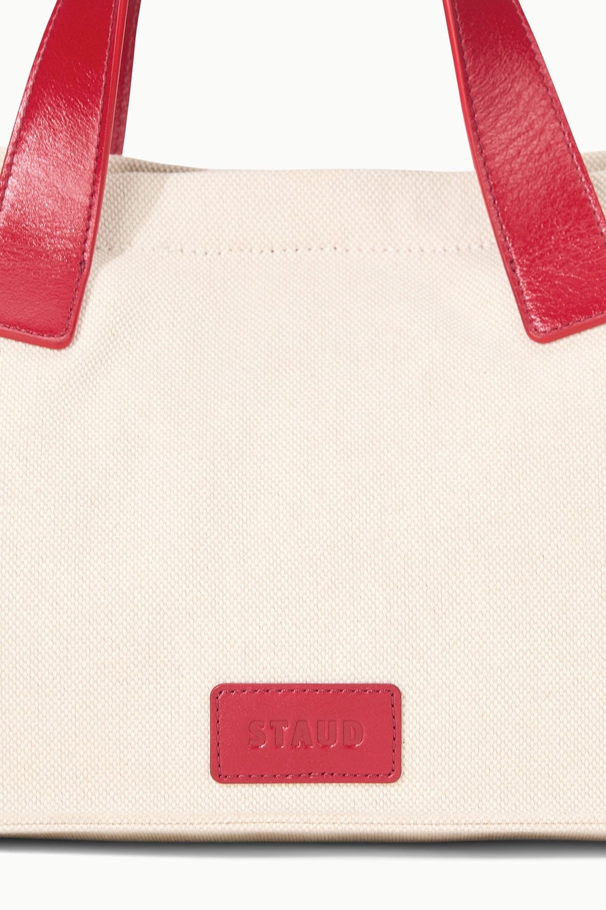 STAUD PORT TOTE NATURAL/ROUGE - 5