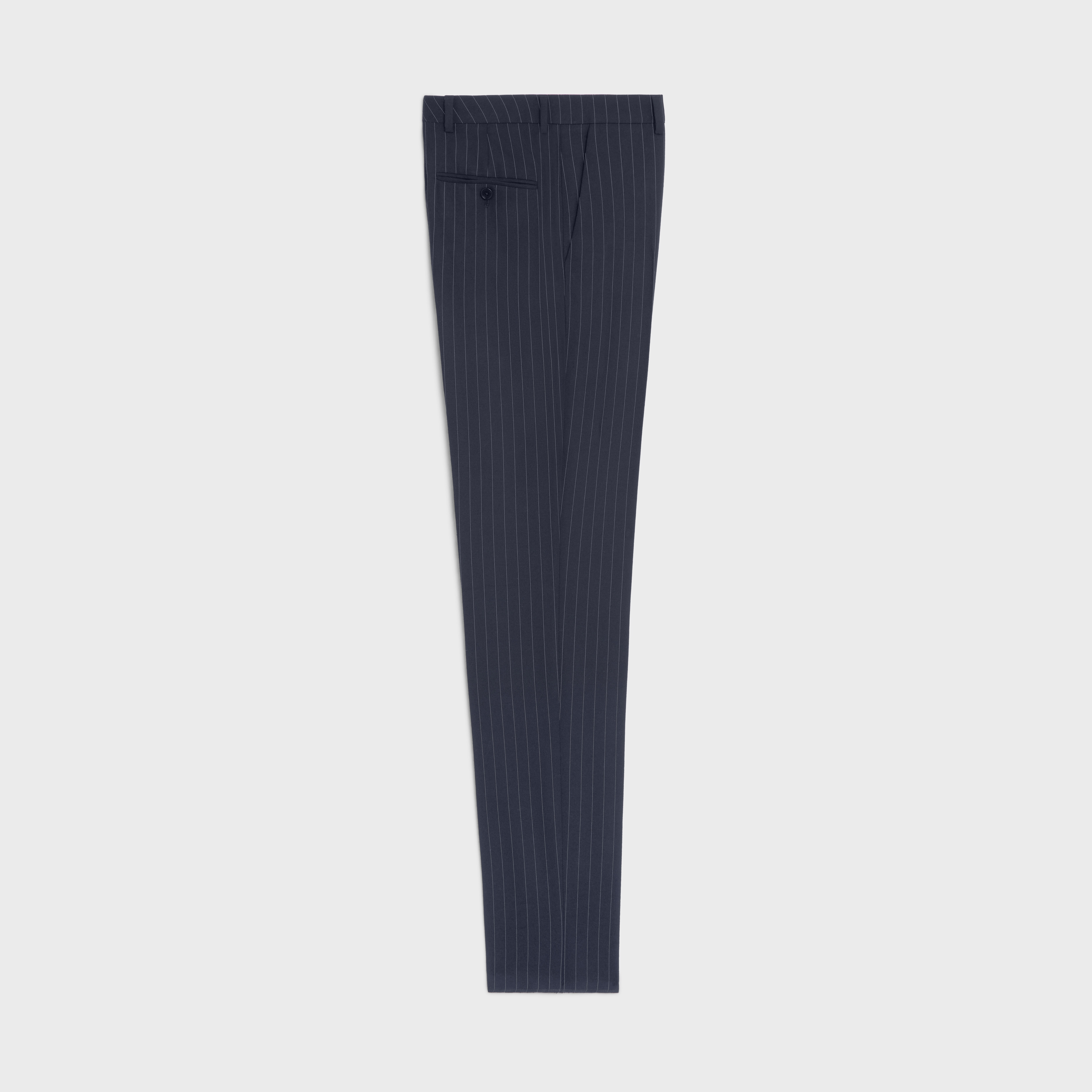 classic pants in striped cashmere wool - 2