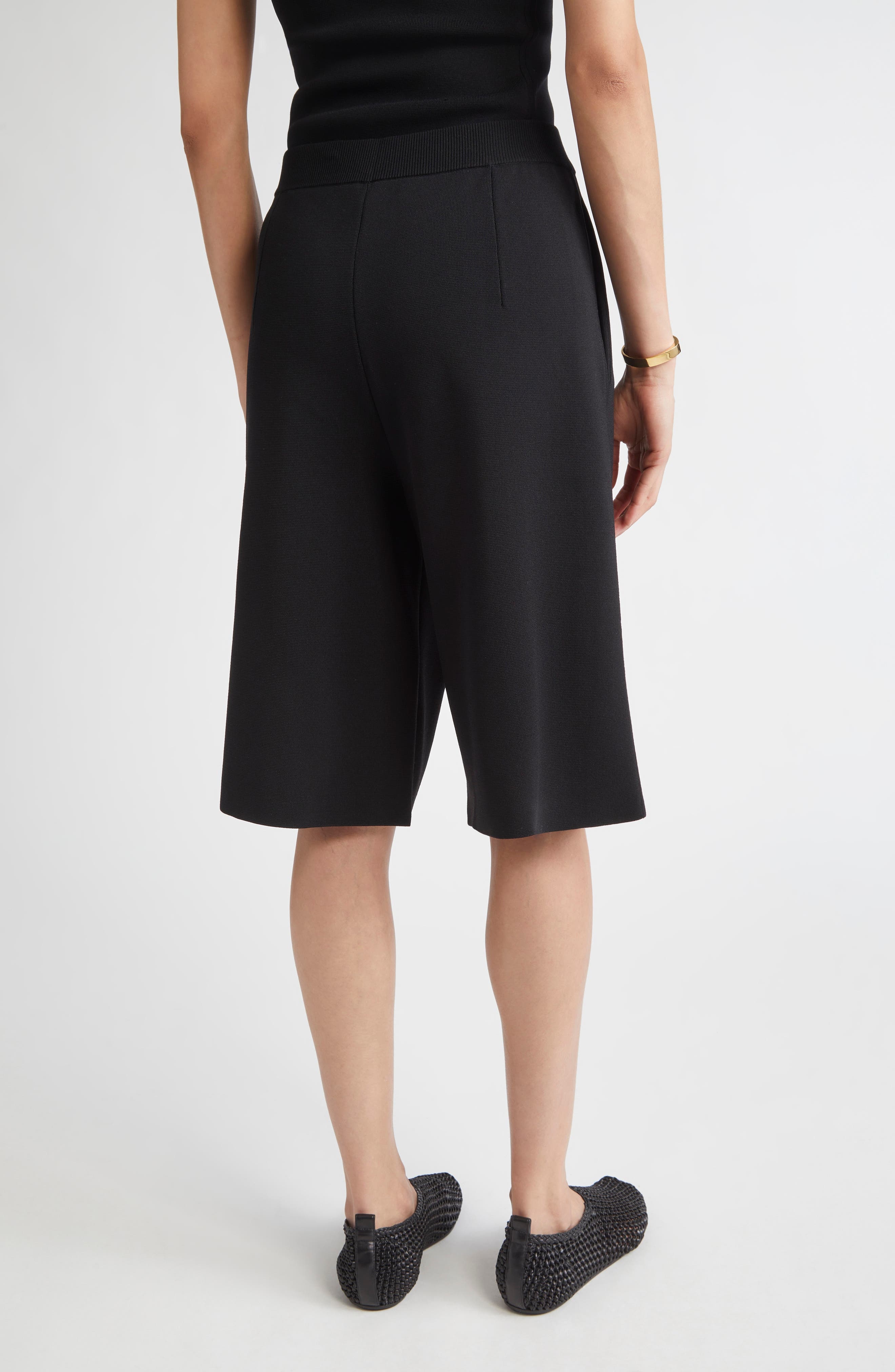 TOTEME Knit Shorts in Black at Nordstrom - 3