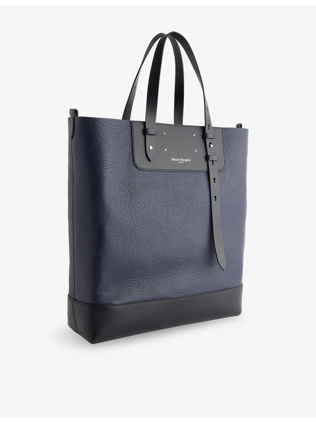 Vertical Leather Tote Bag - 5