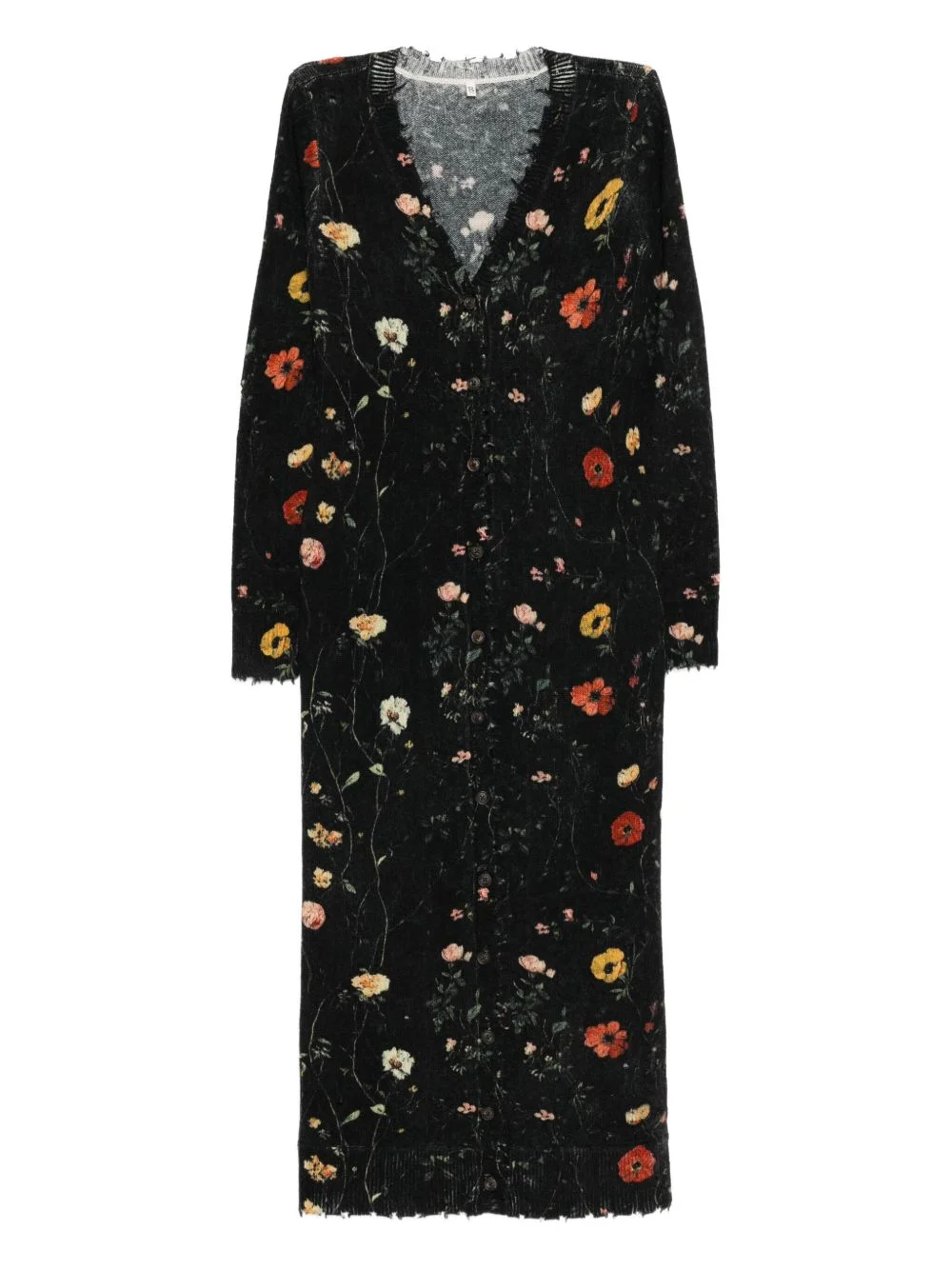 floral-print coat - 1