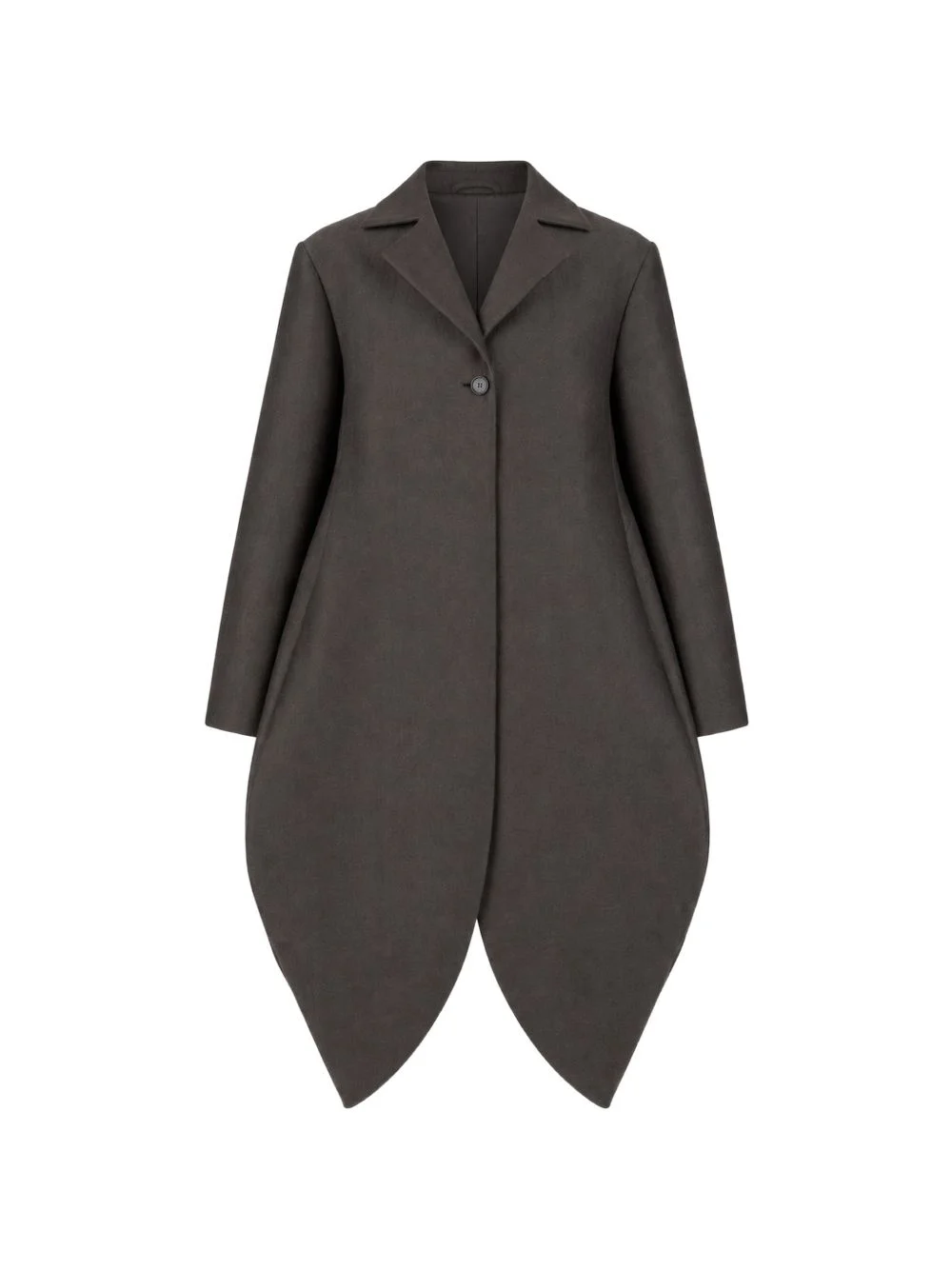 Tulipano curved-hem coat - 1
