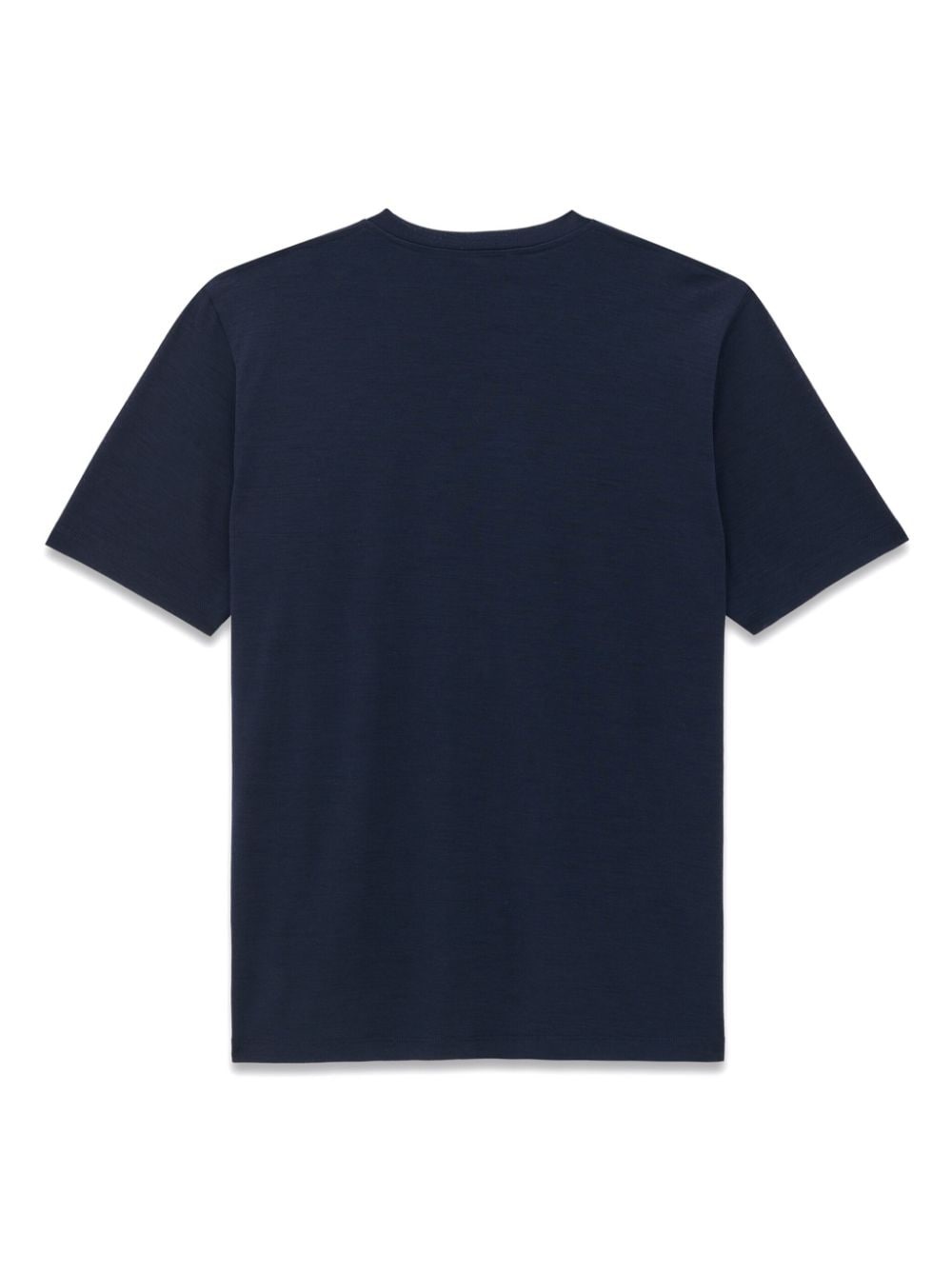 logo-embroidered wool-silk blend T-shirt - 4