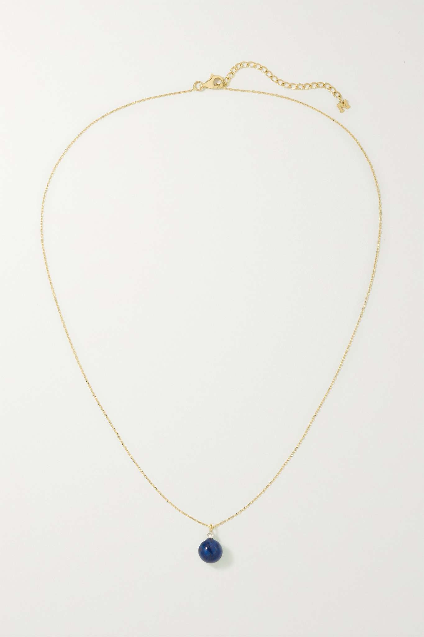 14-karat gold, lapis lazuli and diamond necklace - 4