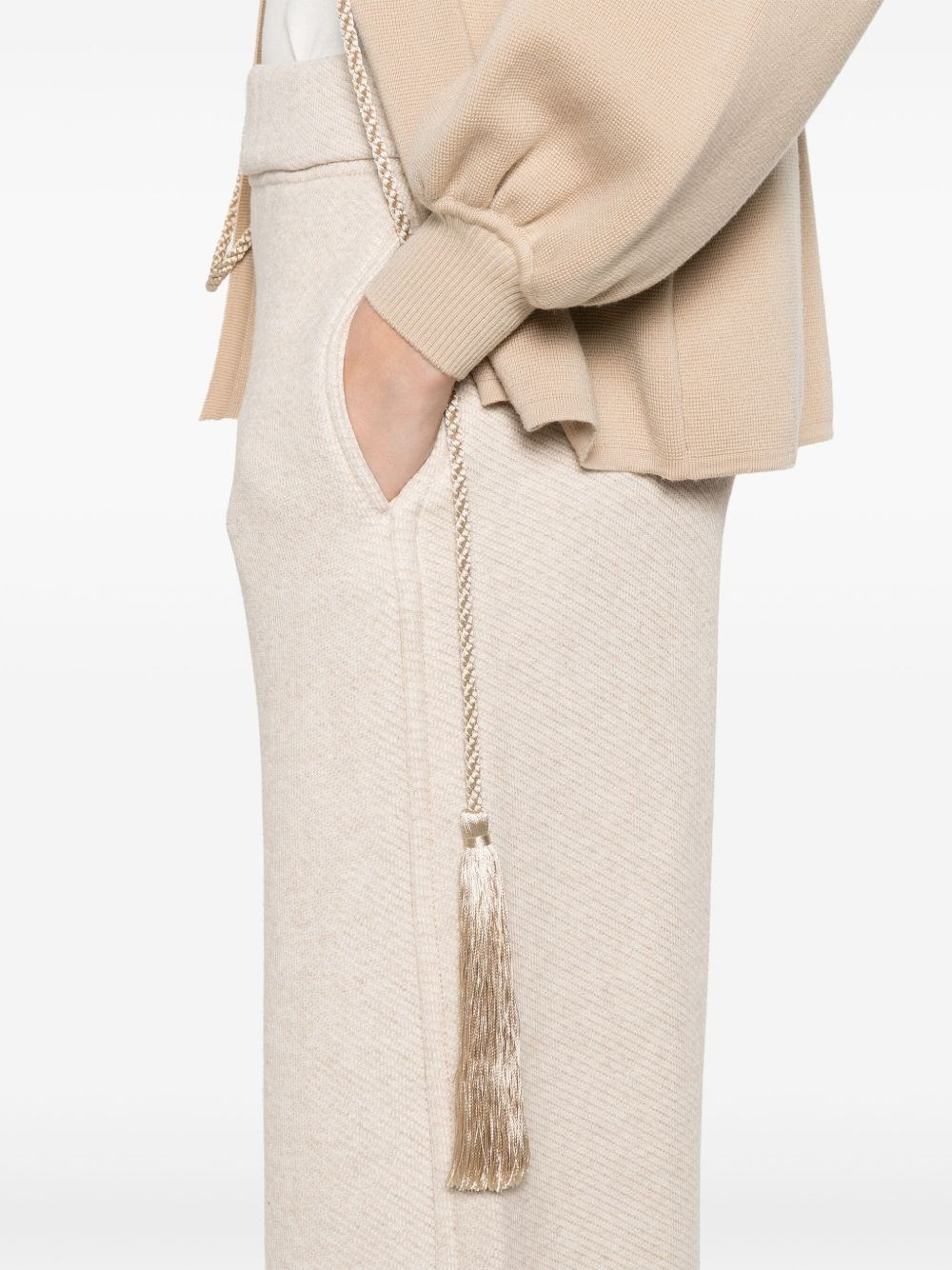 Cotton wide-leg trousers - 5