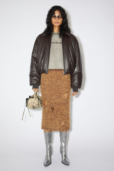 Acne Studios Wool blend cut-out skirt - Camel brown outlook