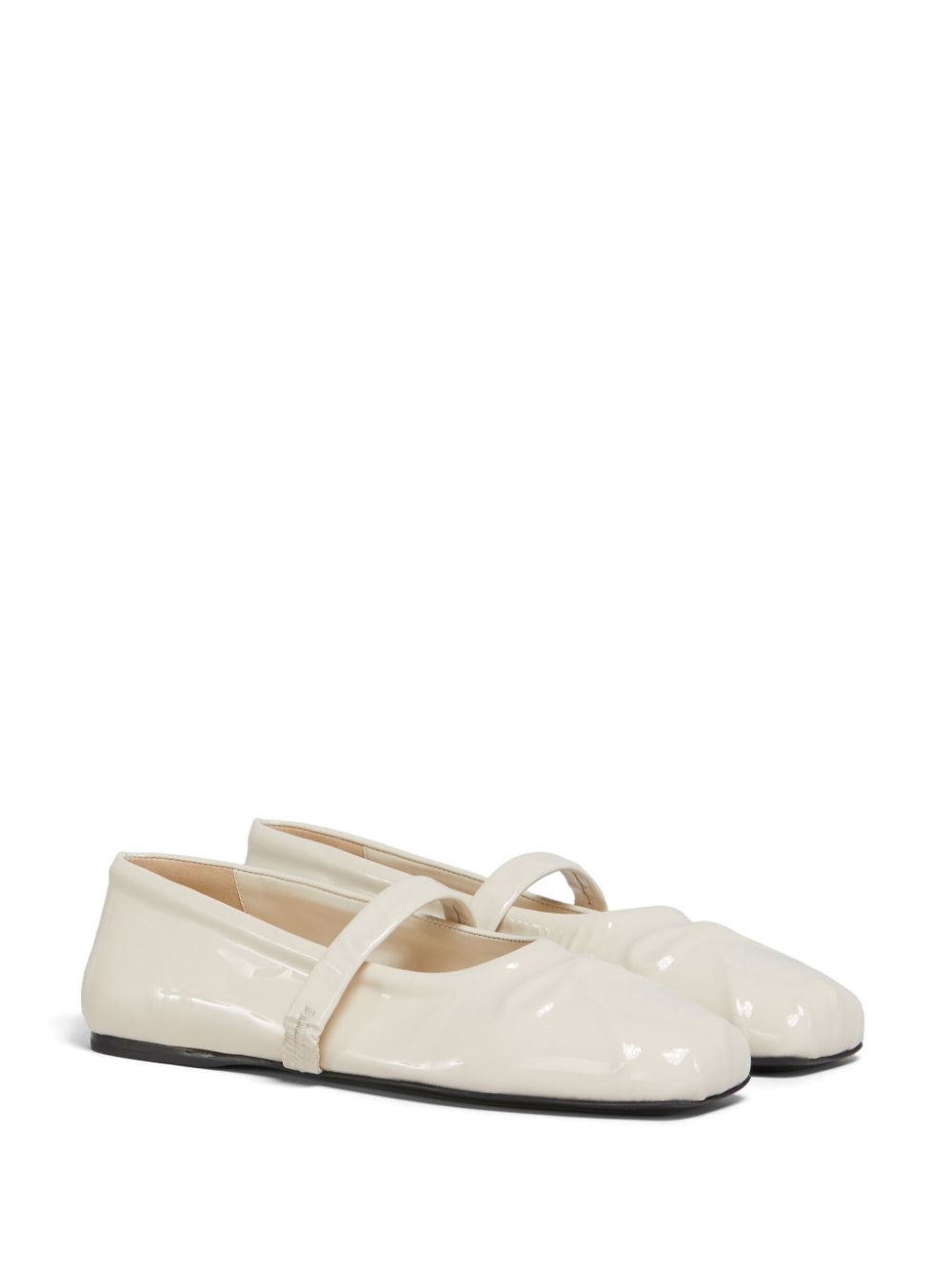 patent-leather ballerina shoes - 2