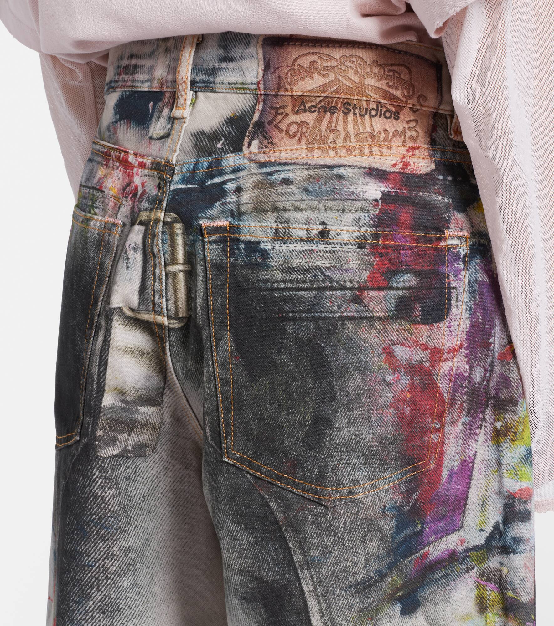 1981 trompe l'oeil wide-leg jeans - 6