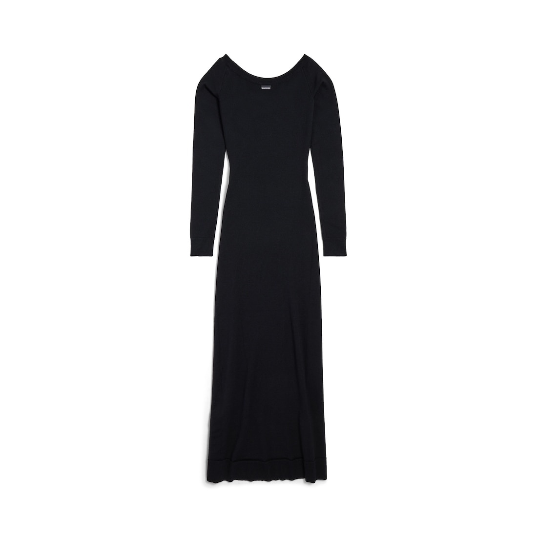 Women's Off Shoulder V-neck Dress in Black - 2