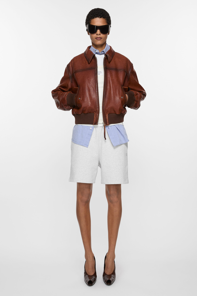 Acne Studios Cotton shorts - Pale Grey Melange outlook