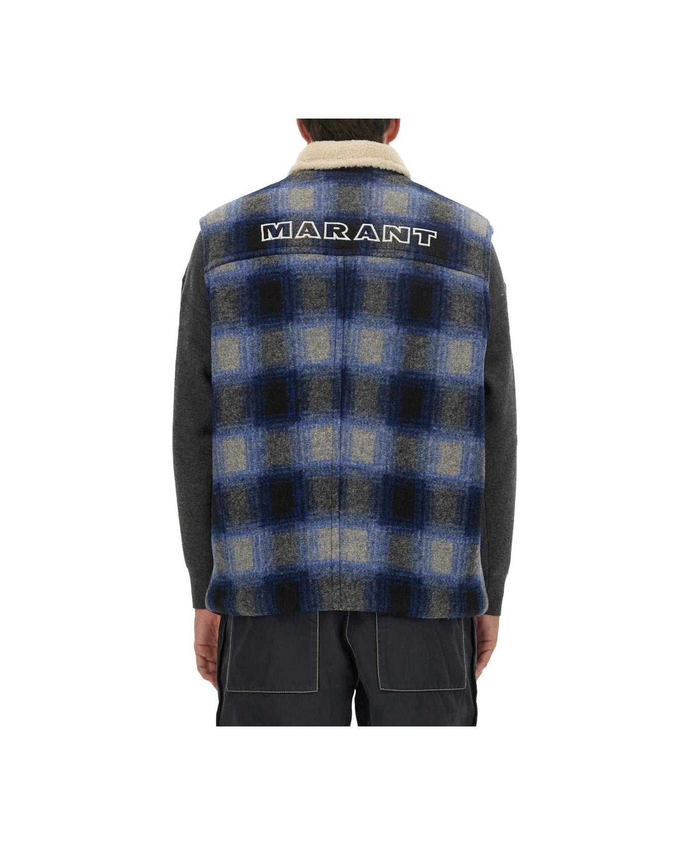Plaid Checked Zip-up Gilet - 2