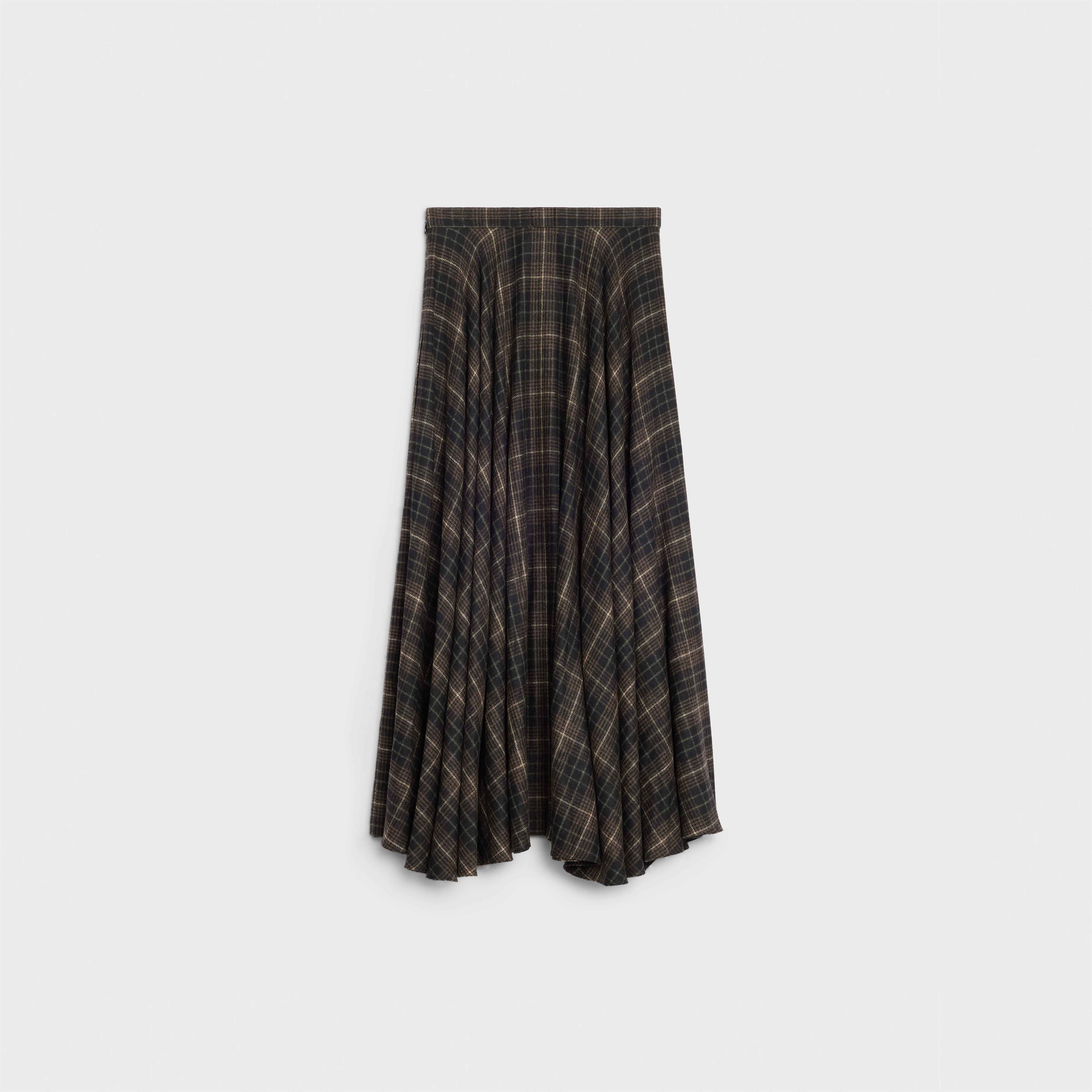 90'S MIDI SKIRT IN CHECKED FLANNEL - 2