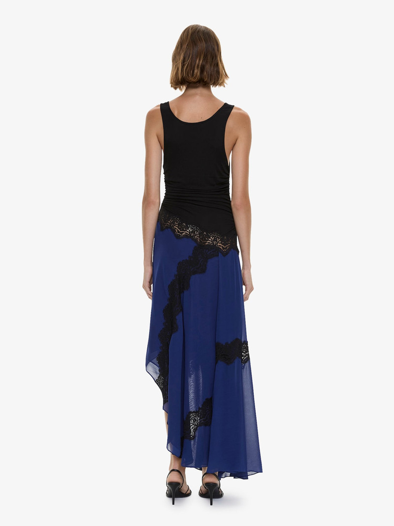 Cutaway Lace Gathered Tank Dress 5