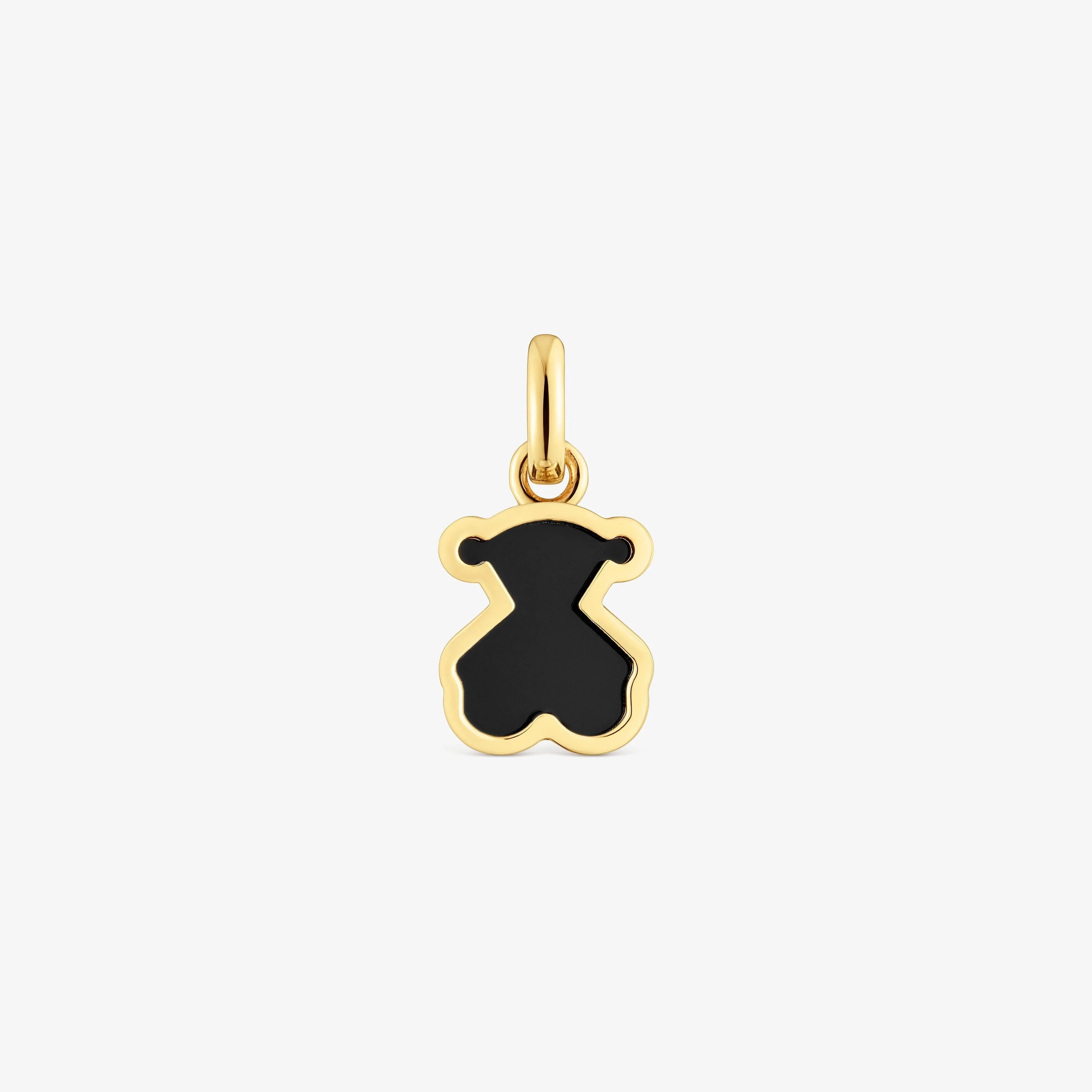 Pendant with 18K gold vermeil and black acrylic glass Galaxy - 1