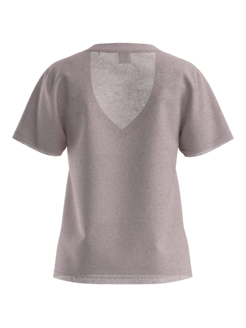V-neck linen T-shirt - 2