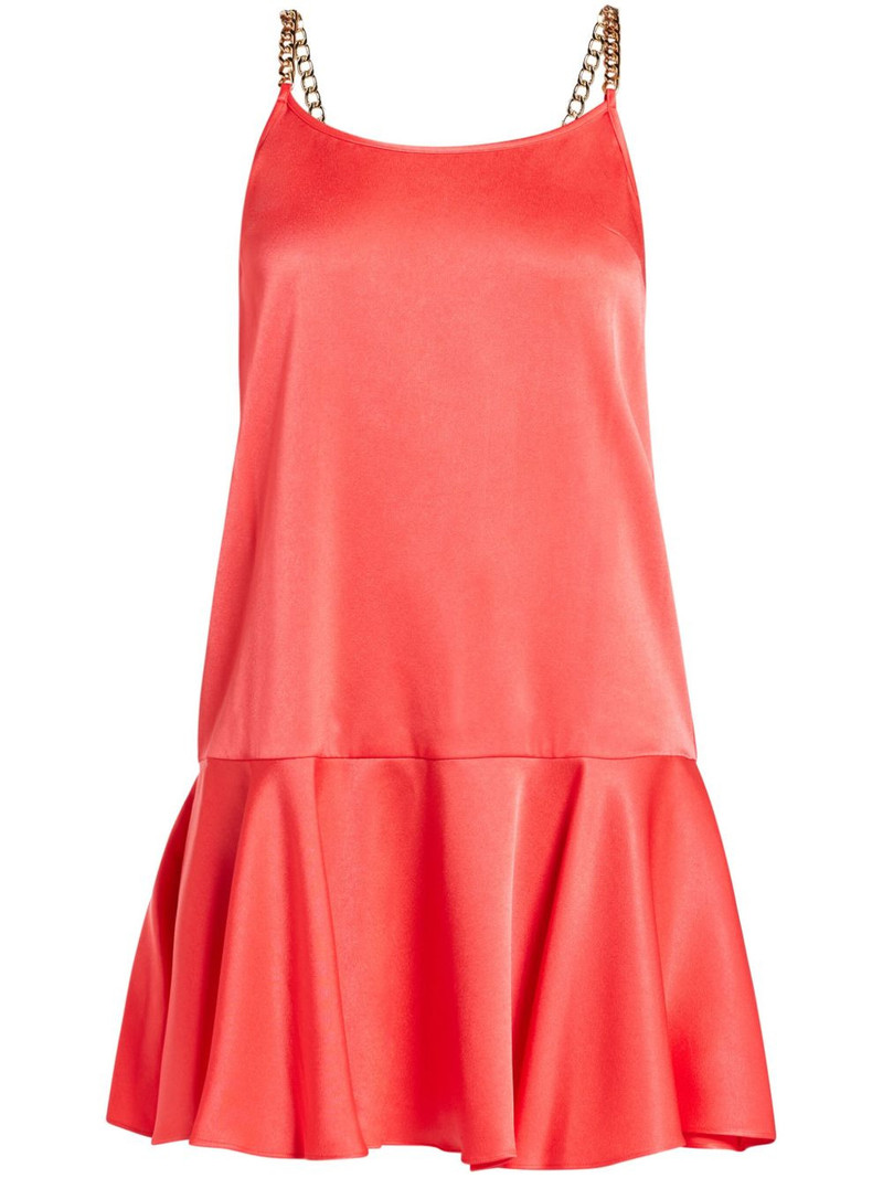 peplum-hem satin minidress 1