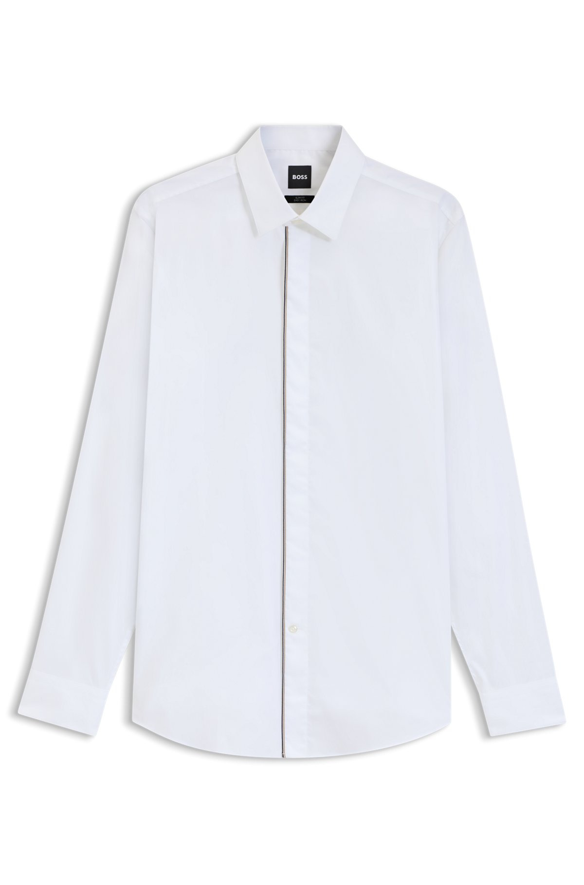 SLIM-FIT SHIRT IN EASY-IRON AUSTRIAN COTTON POPLIN - 1