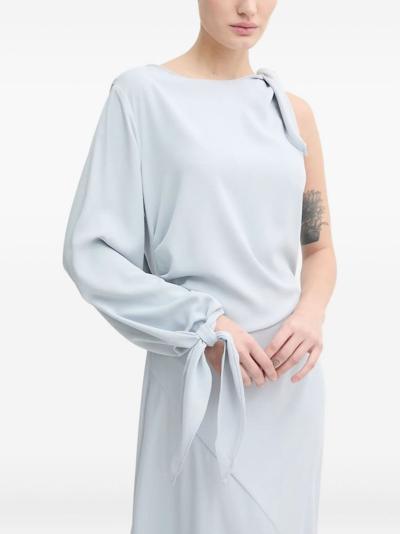 one-shoulder tie-cuff dress 3