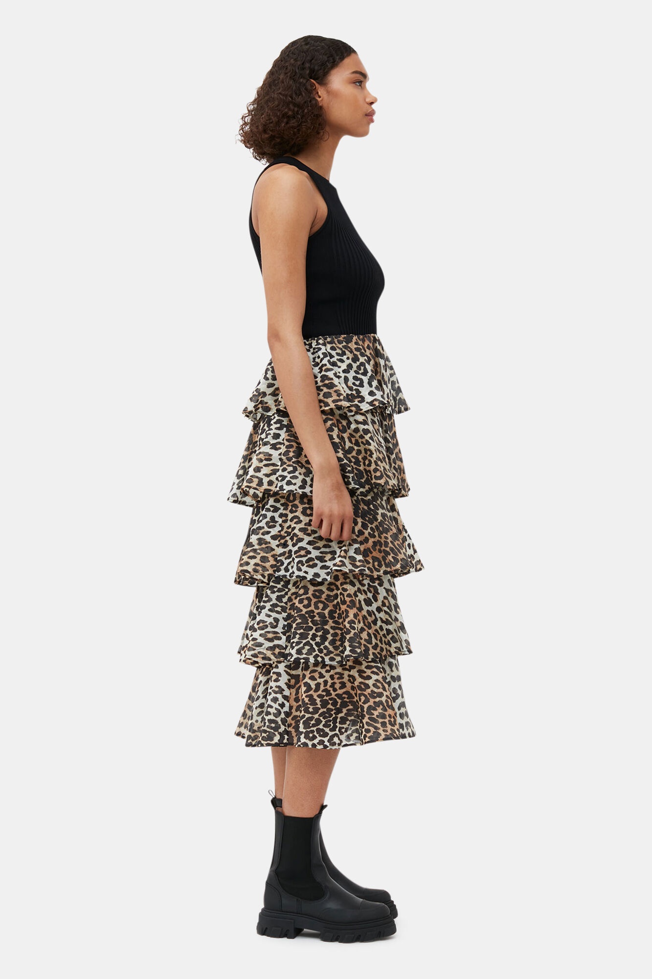 SHEER VOILE MAXI FLOUNCE SKIRT - 3