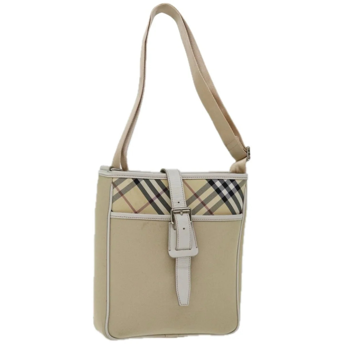 Burberry Nova Check Shoulder Bag Canvas Beige - 1