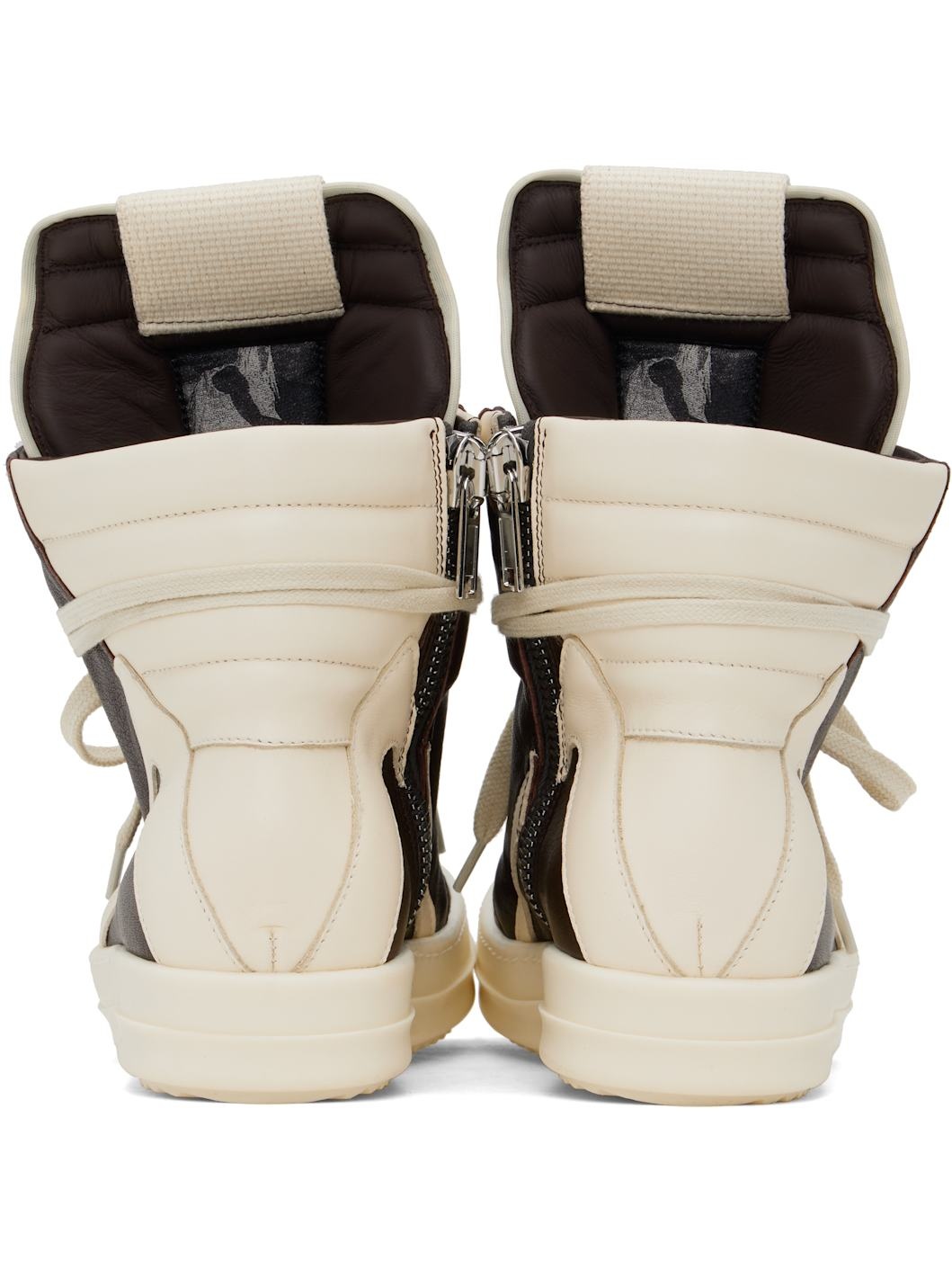 Brown & Off-White Hollywood Geobasket Sneakers - 2