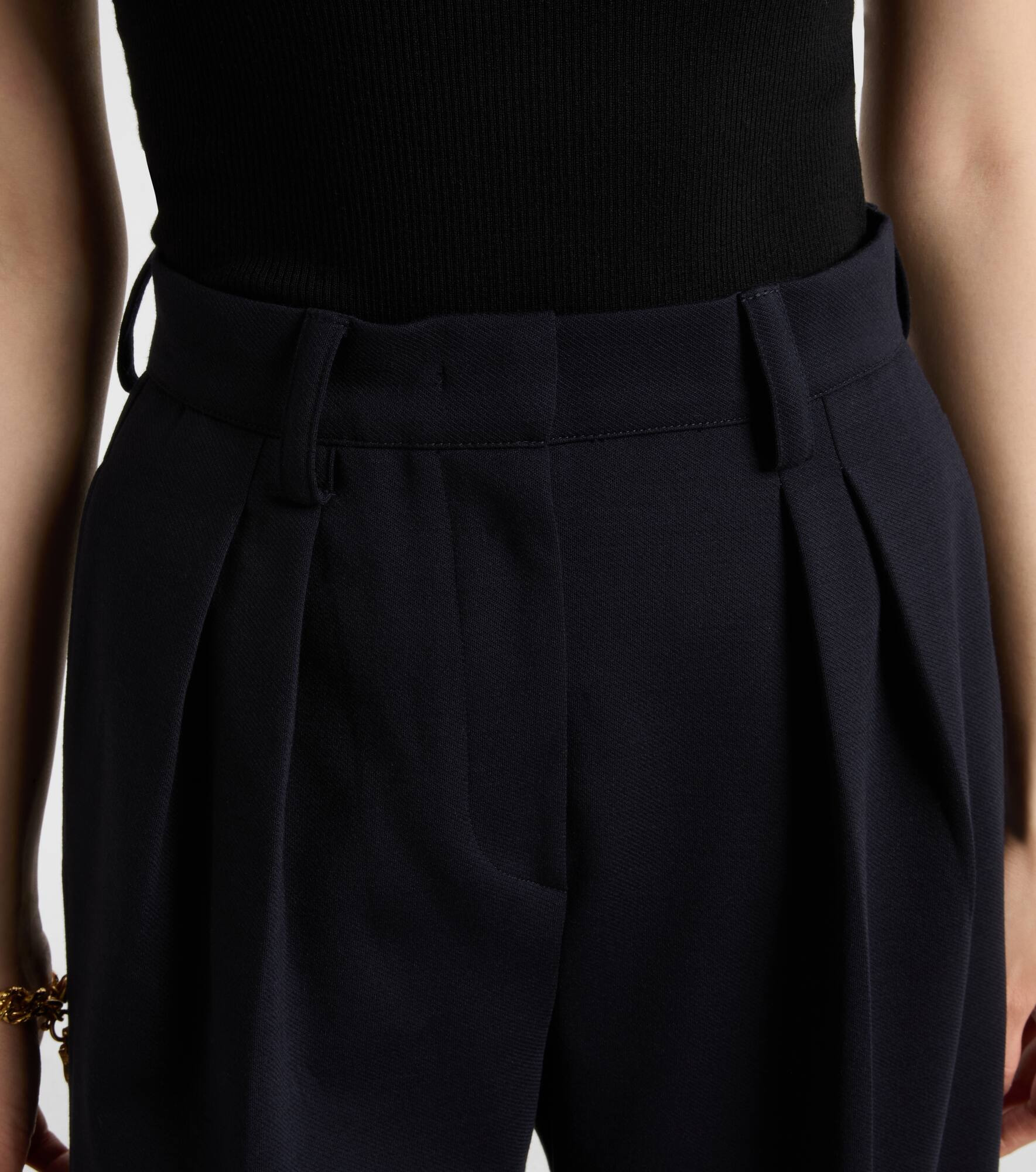 Molo pleated wool and cotton-blend pants - 4