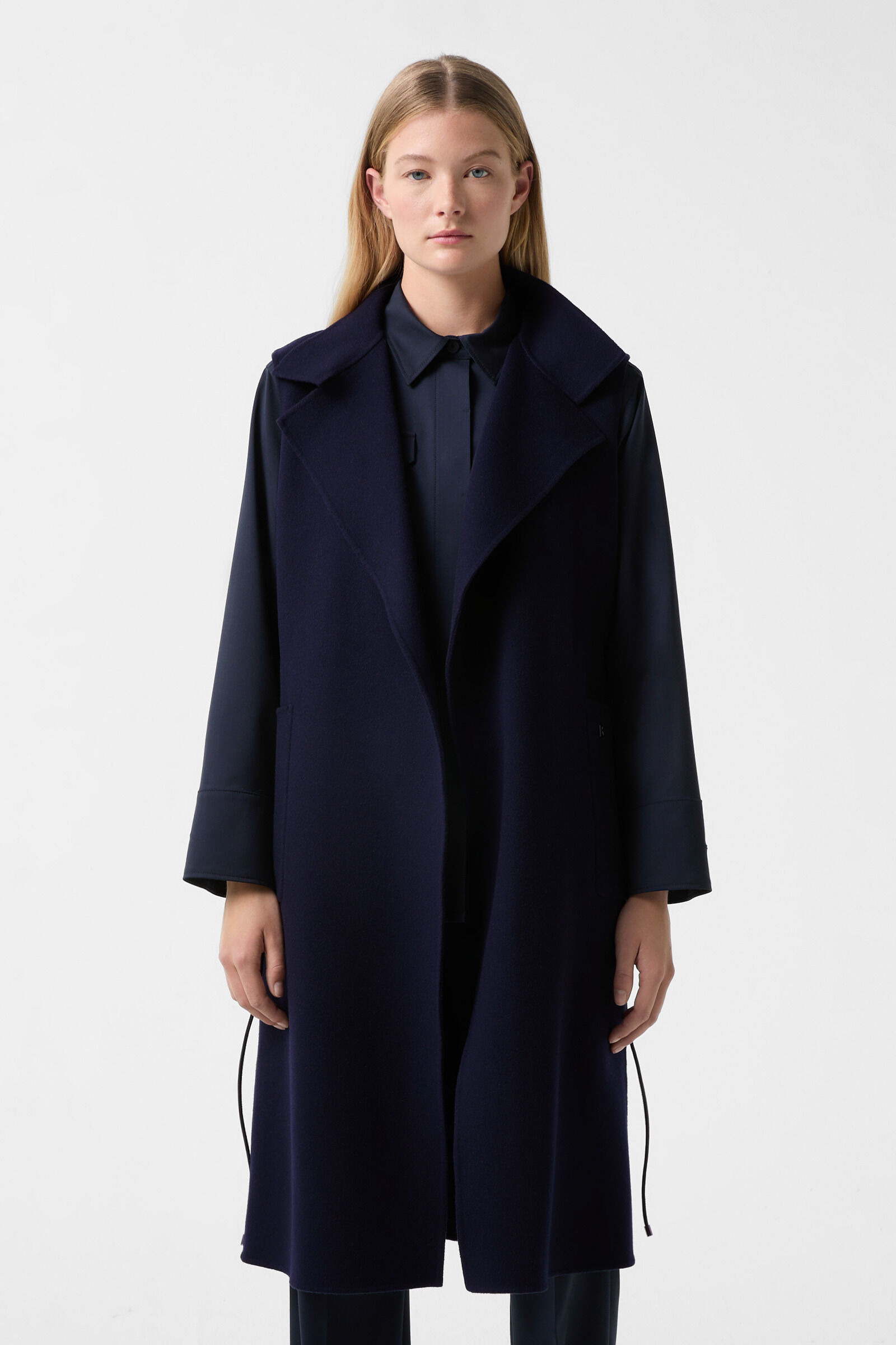 Double-face wool vest Megan in Navy blue - 2