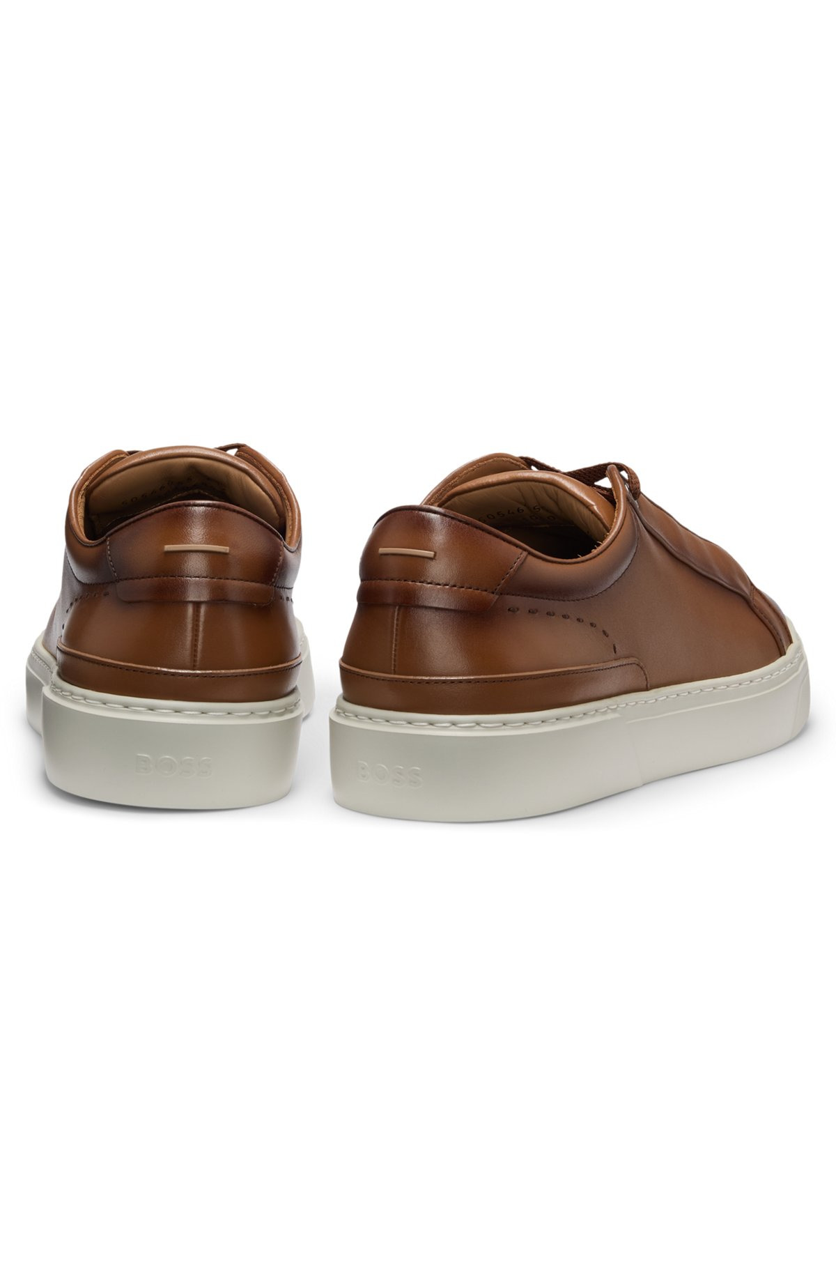 GARY LEATHER TRAINERS WITH HIDDEN LACES - 5