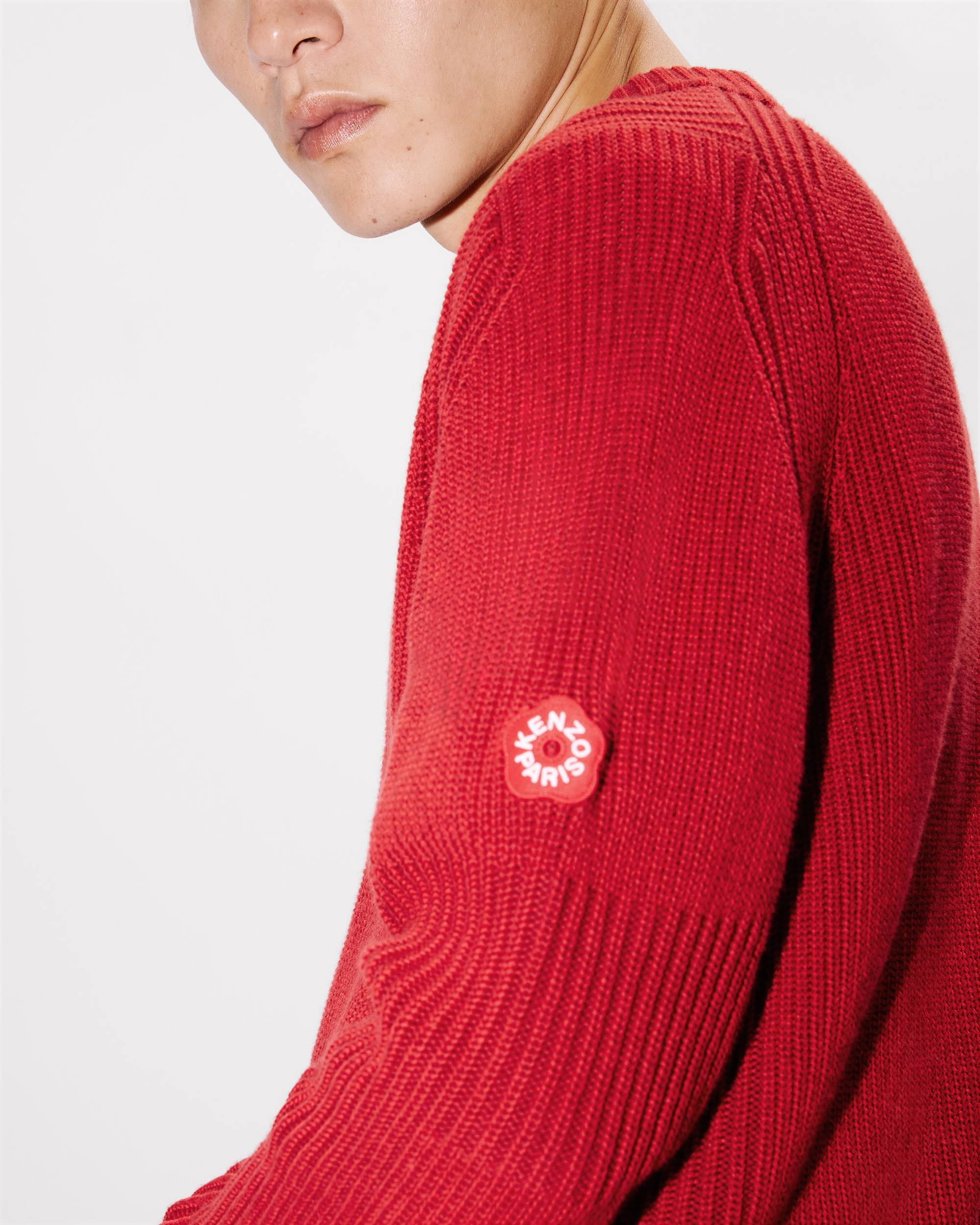 'Boke Flower 2.0' embroidered jumper in cotton wool - 7