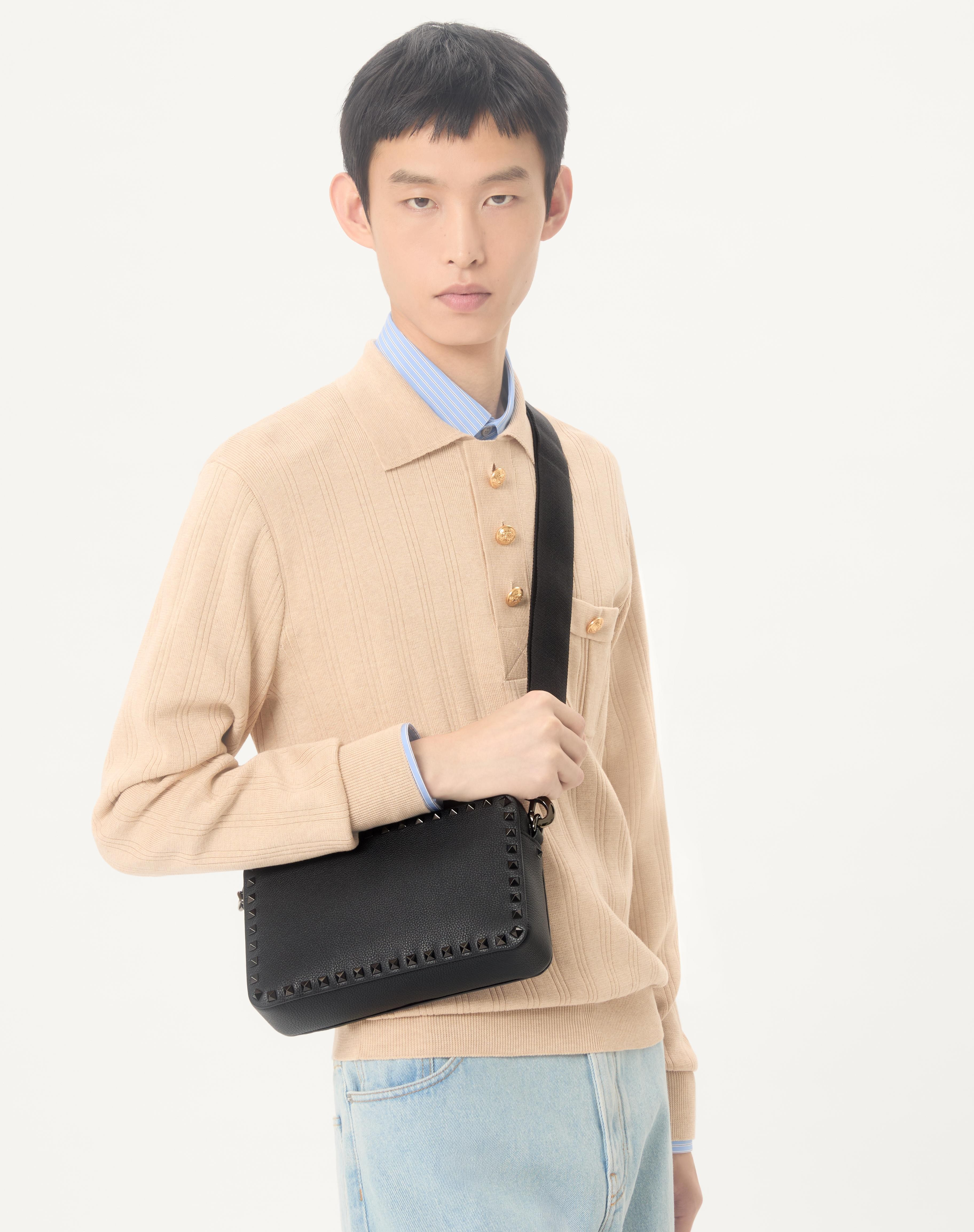 ROCKSTUD GRAINY CALFSKIN CROSSBODY BAG - 7