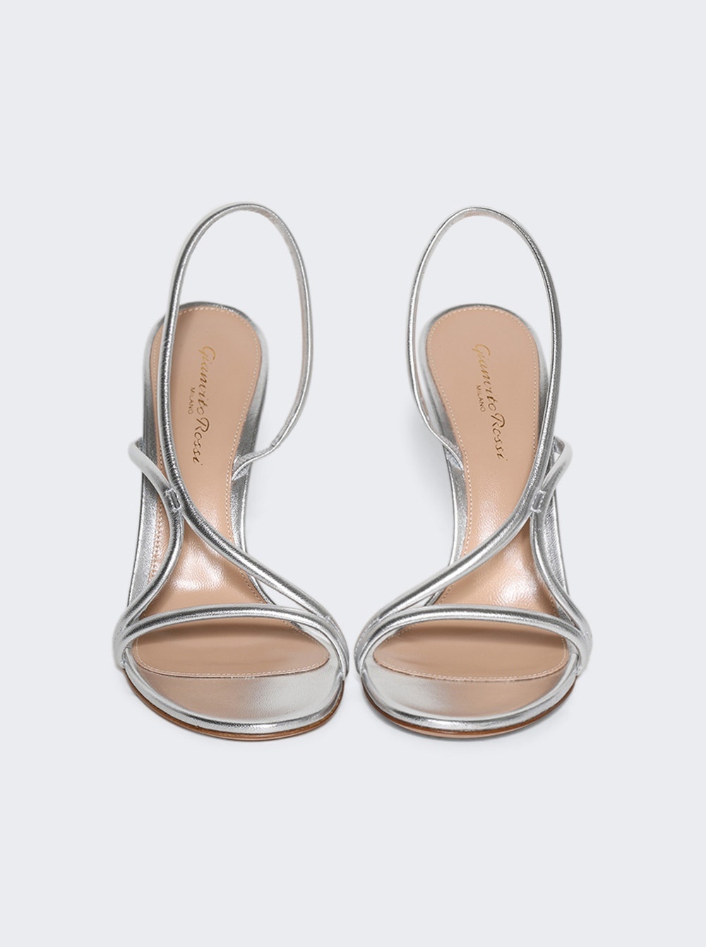 Gianvito Rossi Slingback High Heel Sandals Silver | REVERSIBLE Gianvito Rossi Slingback High Heel Sandals Silver | REVERSIBLE