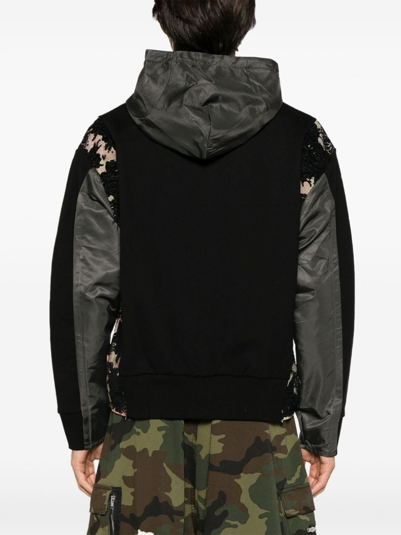 Seoul23 jacquard-panelled hoodie 4