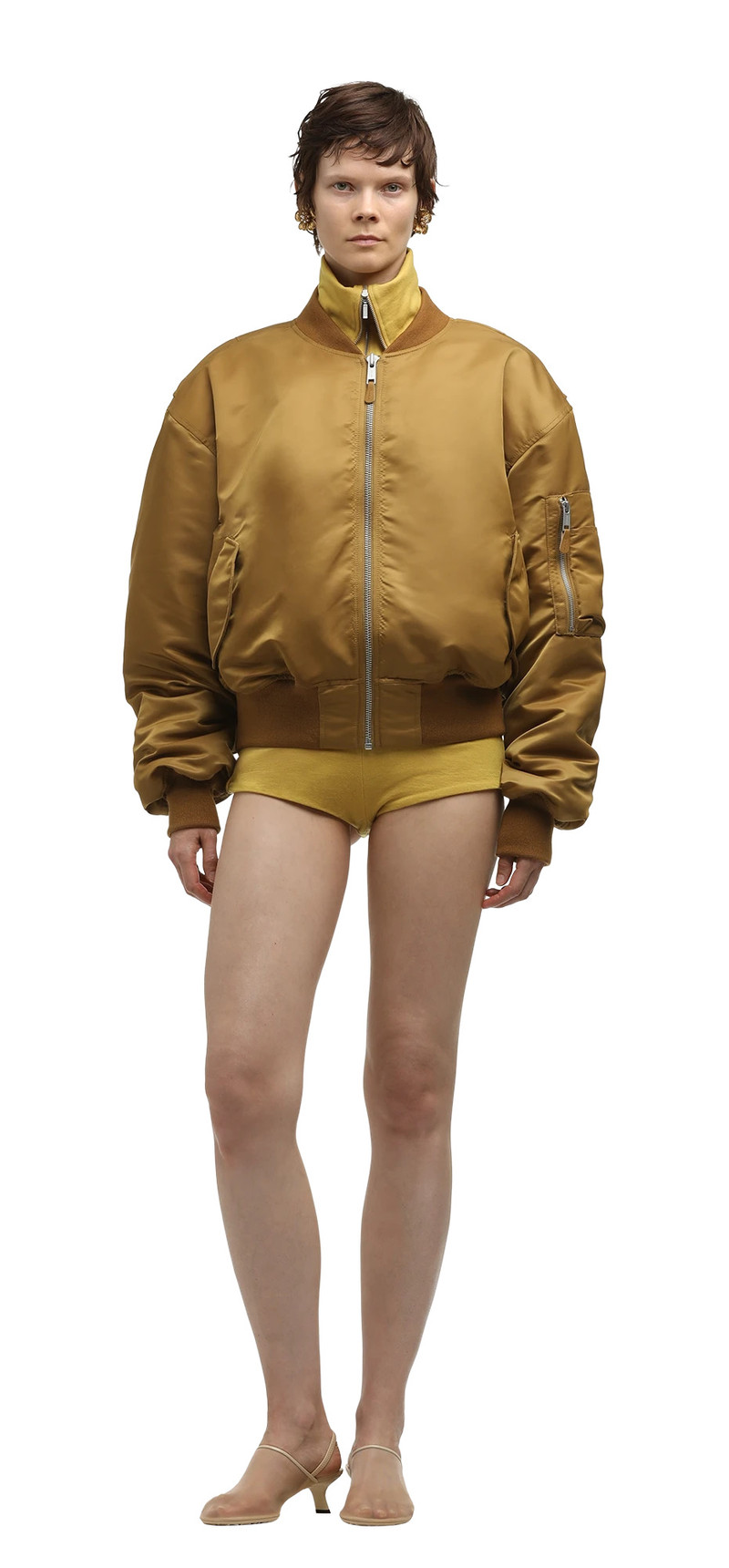 CROPPED BROAD BOMBER SPICED YELLOW 3
