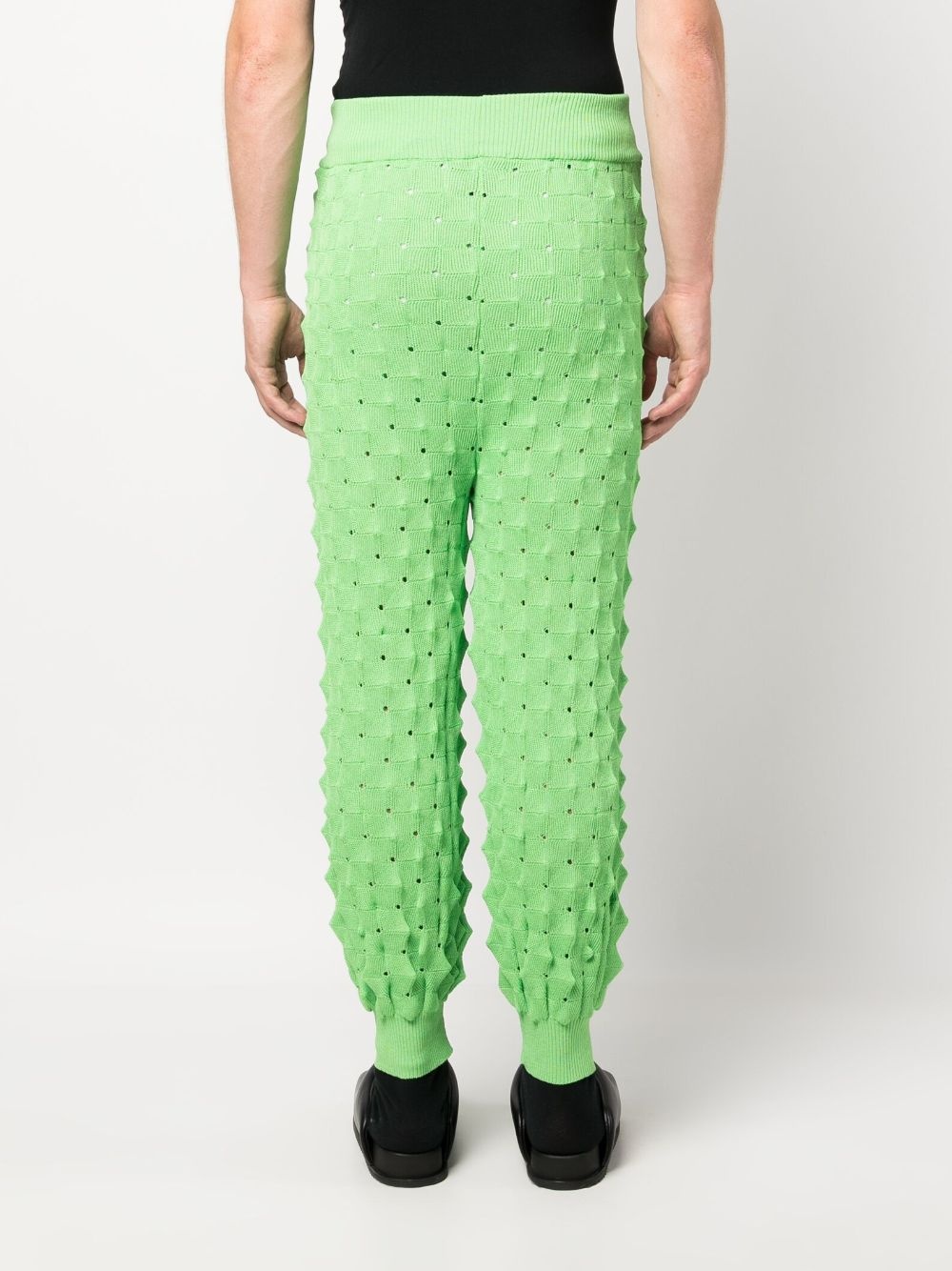 ribbed waist spike-knit paint - 4