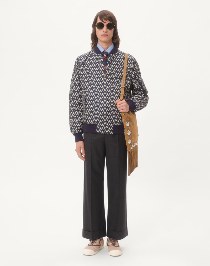 Valentino NYLON BOMBER JACKET WITH TOUTE LA V PRINT outlook