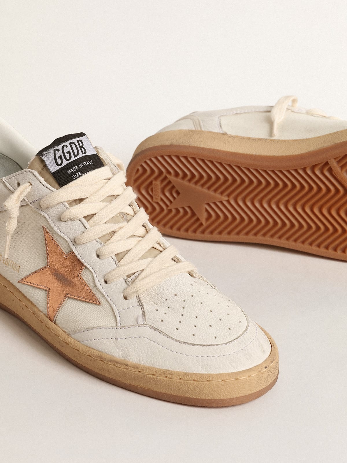 Ball Star in canvas and nappa with bronze metallic leather star - 4