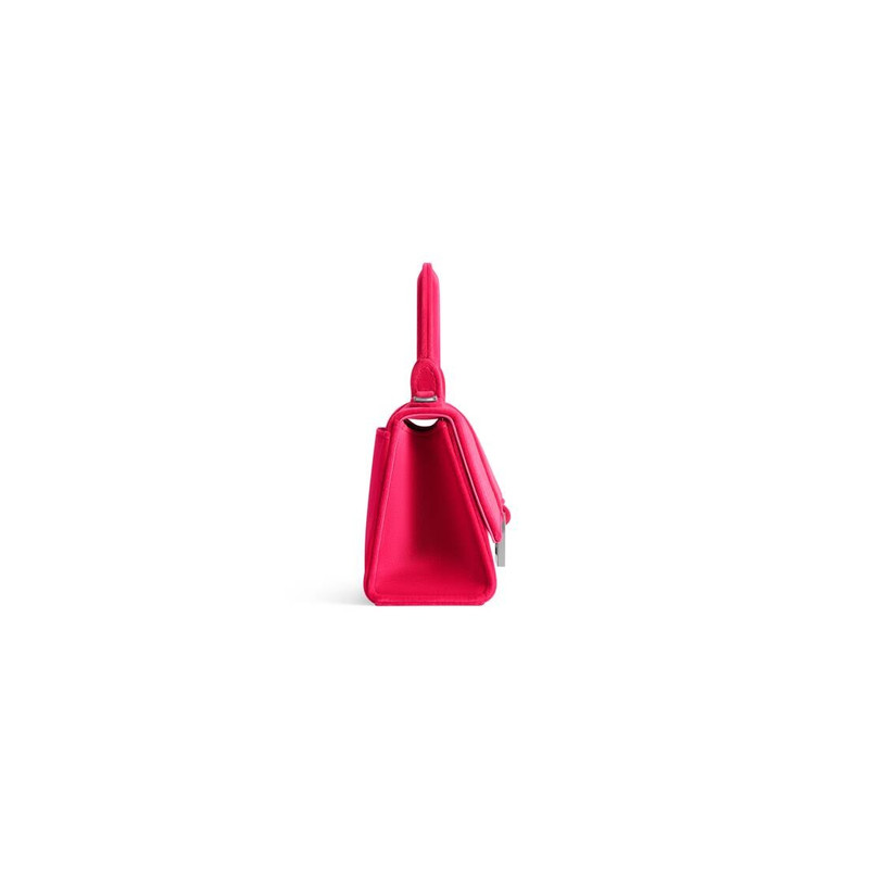 Women's Hourglass Xs Handbag Velvet Jersey in Bright Pink 3